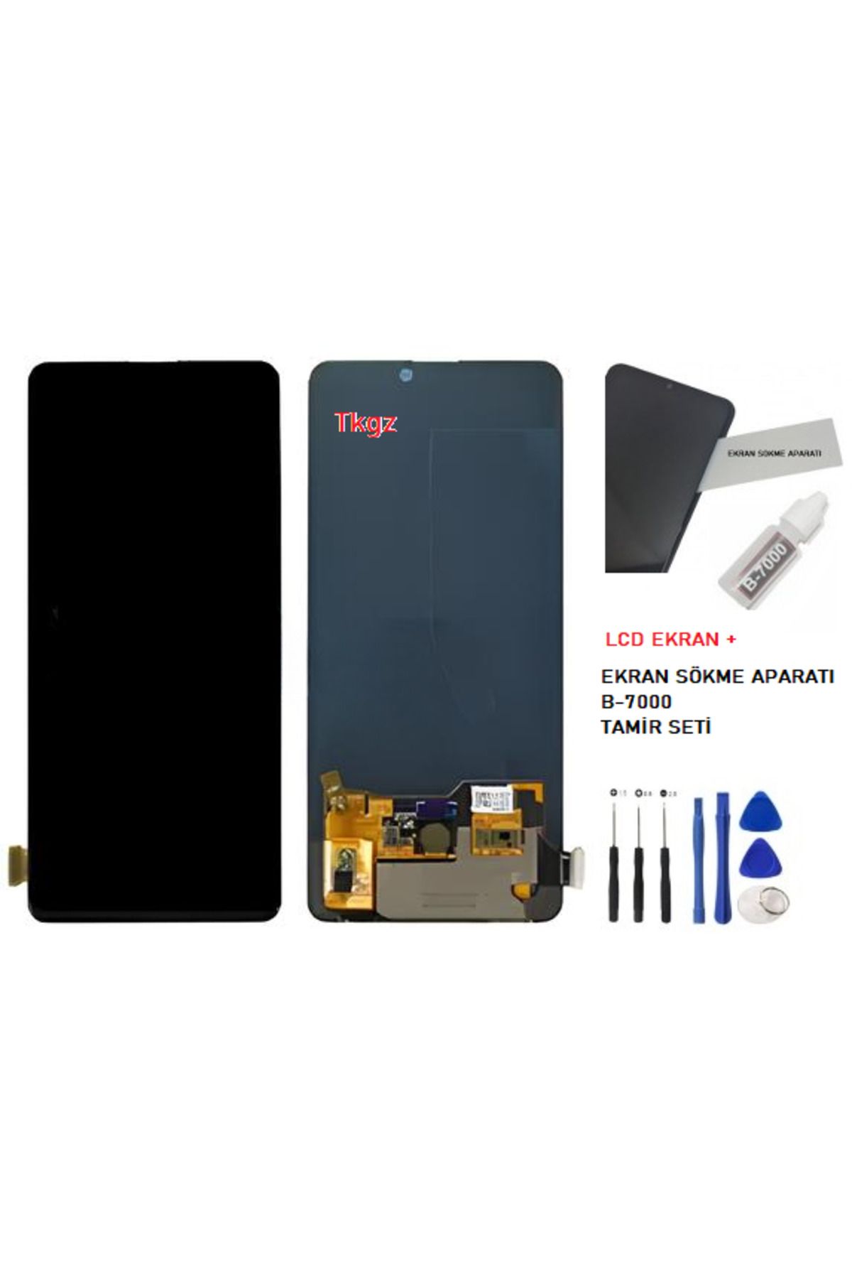 tkgz Xiaomi Mİ 9T Uyumlu Lcd Ekran Dokunmatik SERVİS Orijinali + B-7000 + TAMİR SETİ