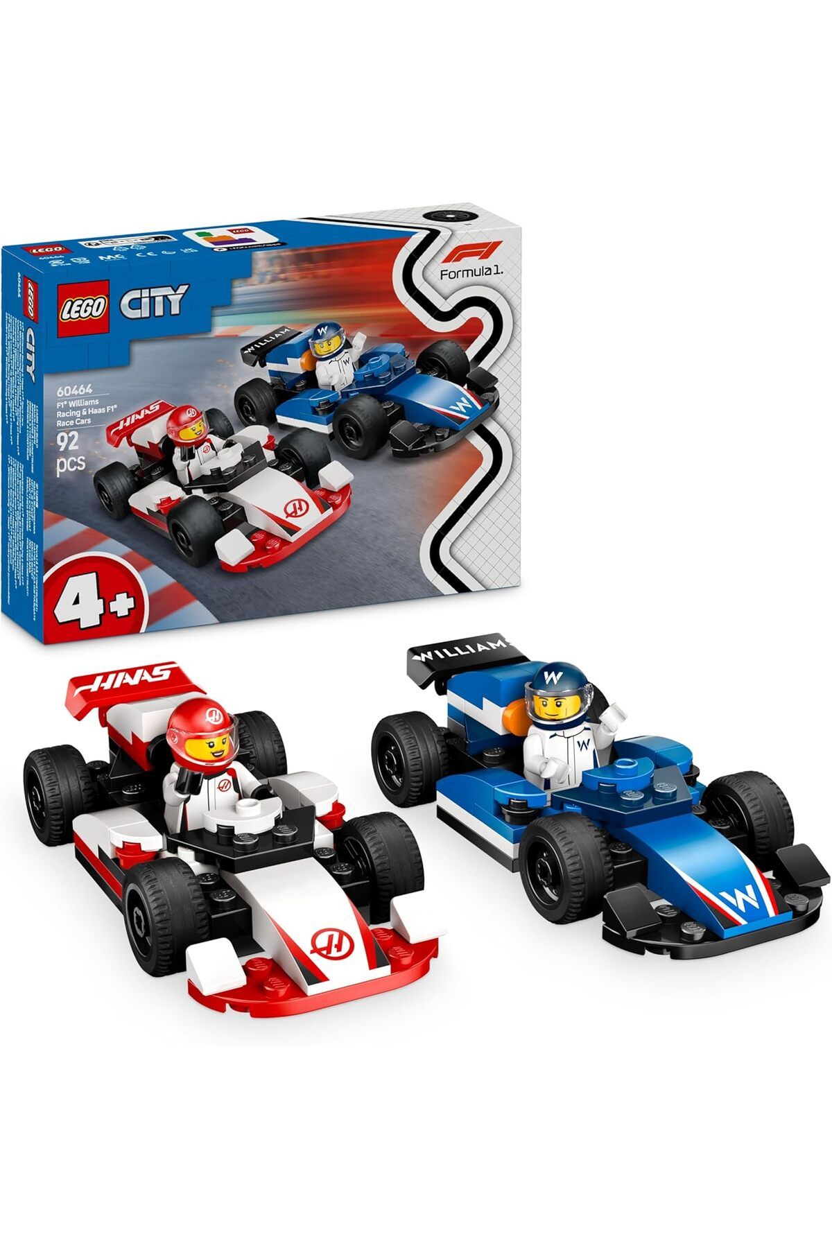 STOREMAX mhmtshp City F1 Williams Racing ve Haas F1 Yarış Arabaları 60464-4 Yaş ve Üzeri Çocuklar için