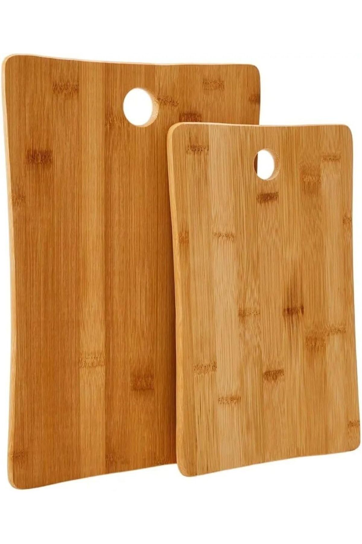 STOREMAX nffashopm 2 Boy Bambu Kesme Tahtası Seti, Bambu Kesim Tahtası, Bambu Et Tahtası | Pratik ve Dayan