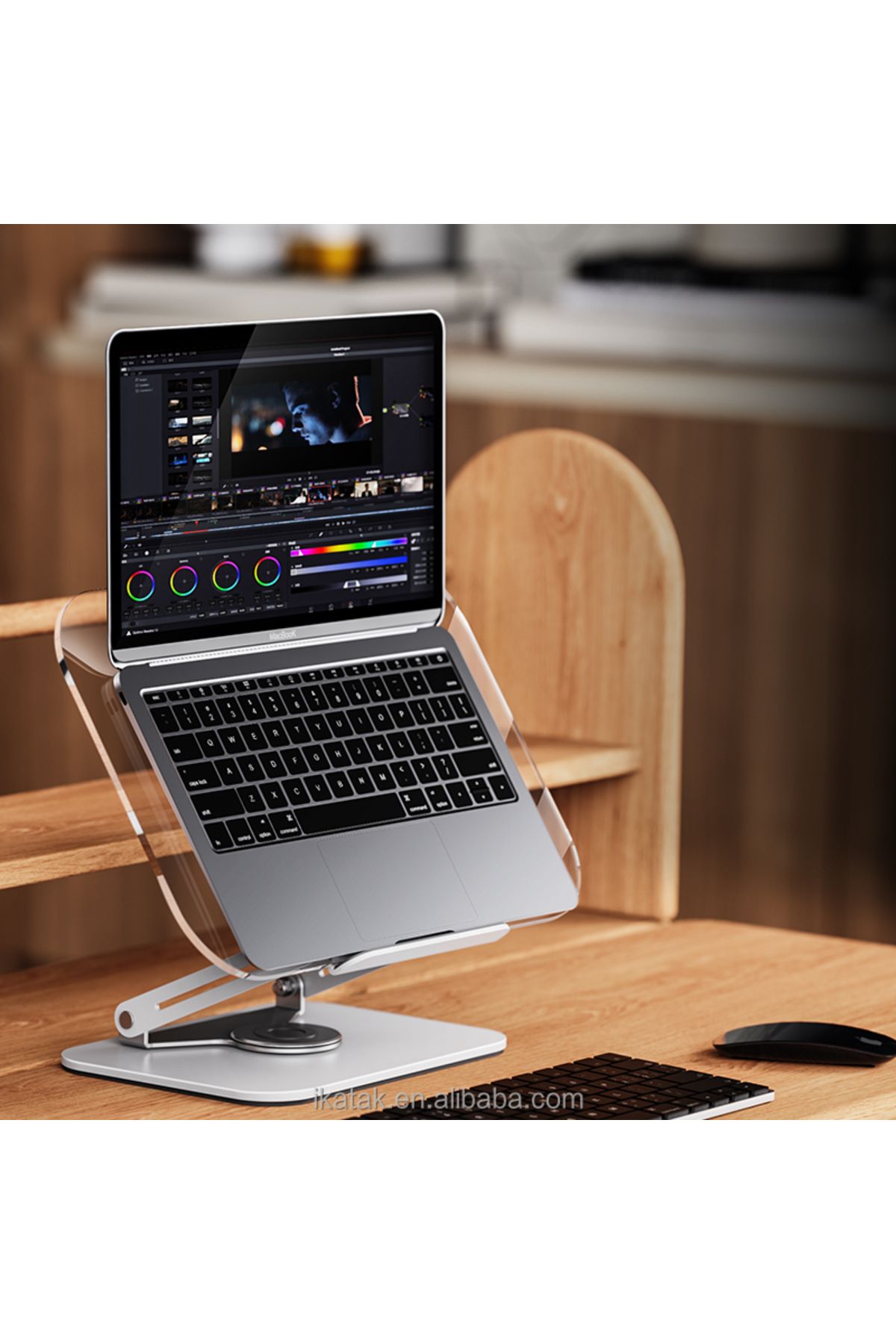 Deppo Trend Macbook/Laptop/Notebook Standı Ayarlanabilir Şeffaf Premium Tutucu Yüksek Kalite Katlanabilir Stand