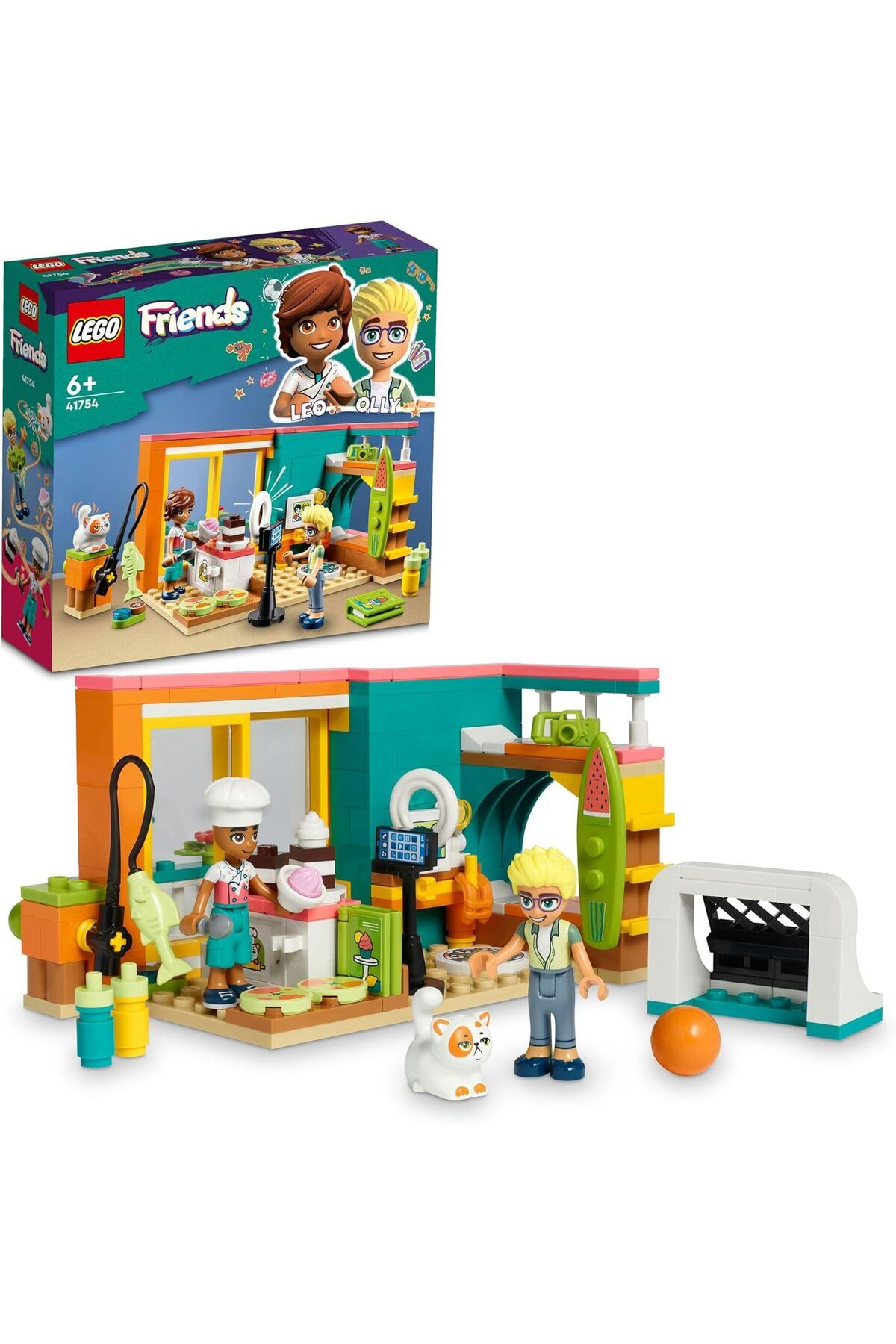 STOREMAX nhlshp Friends Leo'nun Odası 41754-6 Yaş ve Üzeri Çocuklar için 2 Mini Bebek (Leo ve Olly) İç