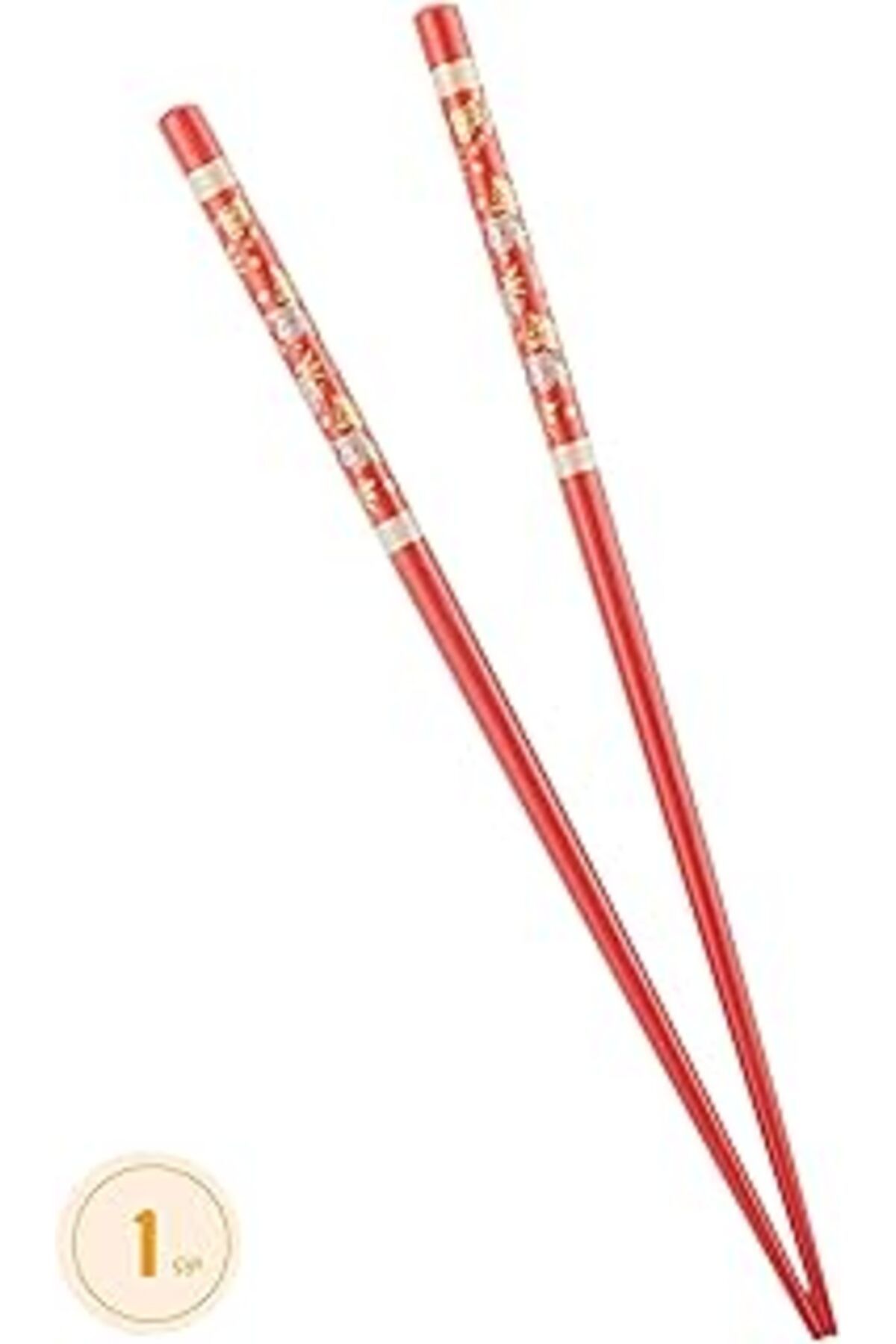 STOREMAX efshopx Çok kullanımlık Bambu Kırmızı Desenli Chopstick | Tekrar Kullanılabilir ve Yıkanabil