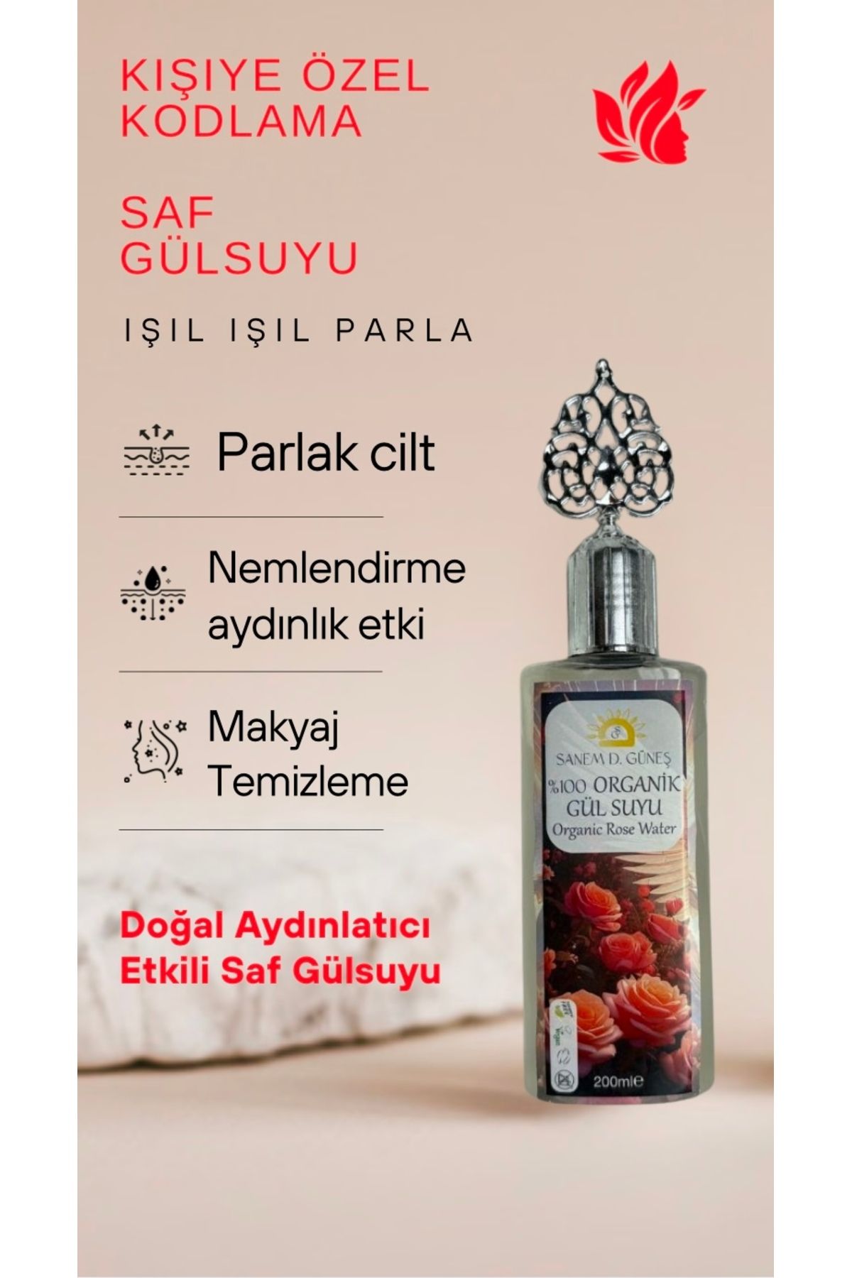 Butik Aydınlatıcı Safgülsuyu(güzellik Gül Sabunu Hediye )