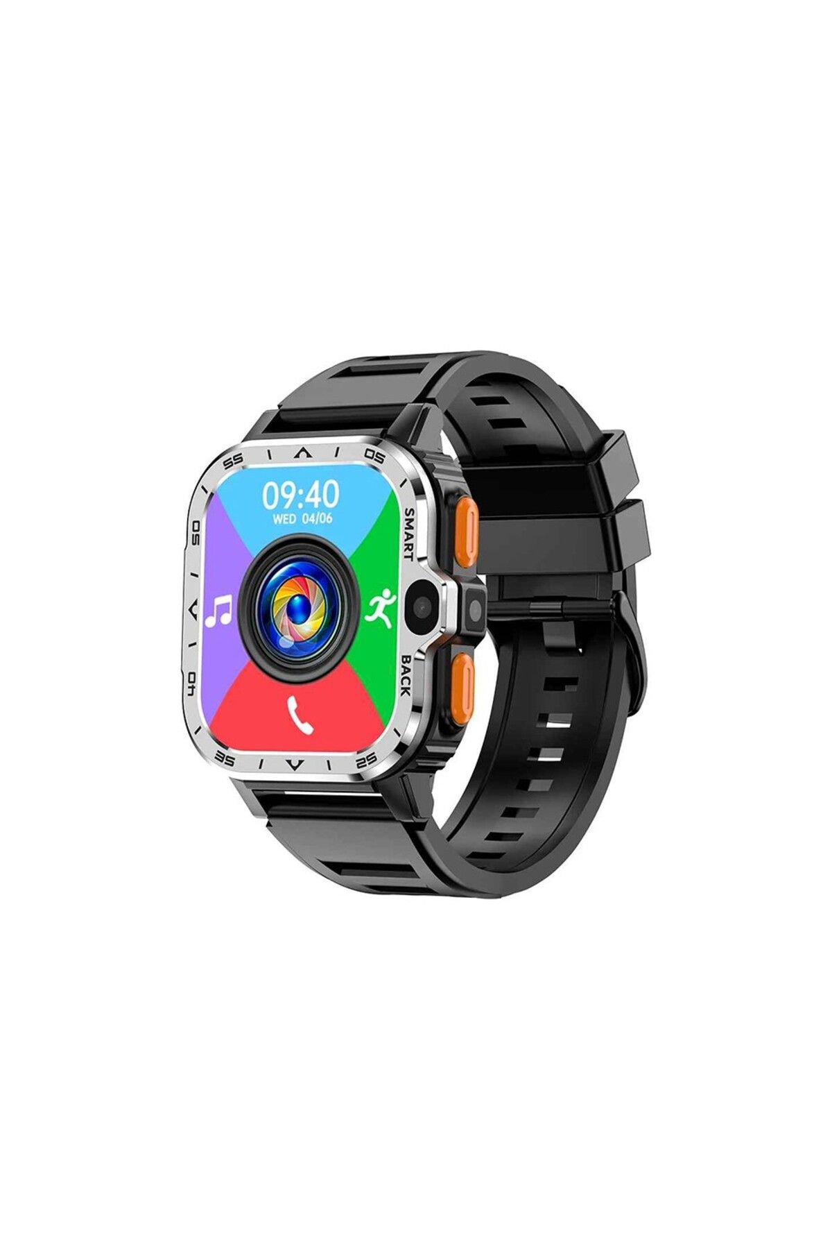 howear WRWATCH 5GLite Sim Kart Çift Kameralı BTK Yeni Nesil Özelliklere Sahip 16gb 51mm Akıllı Saat Gri