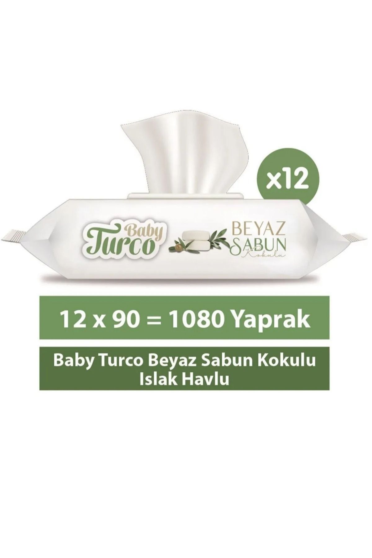 Baby Turco Beyaz sabun kokulu ıslak havlu