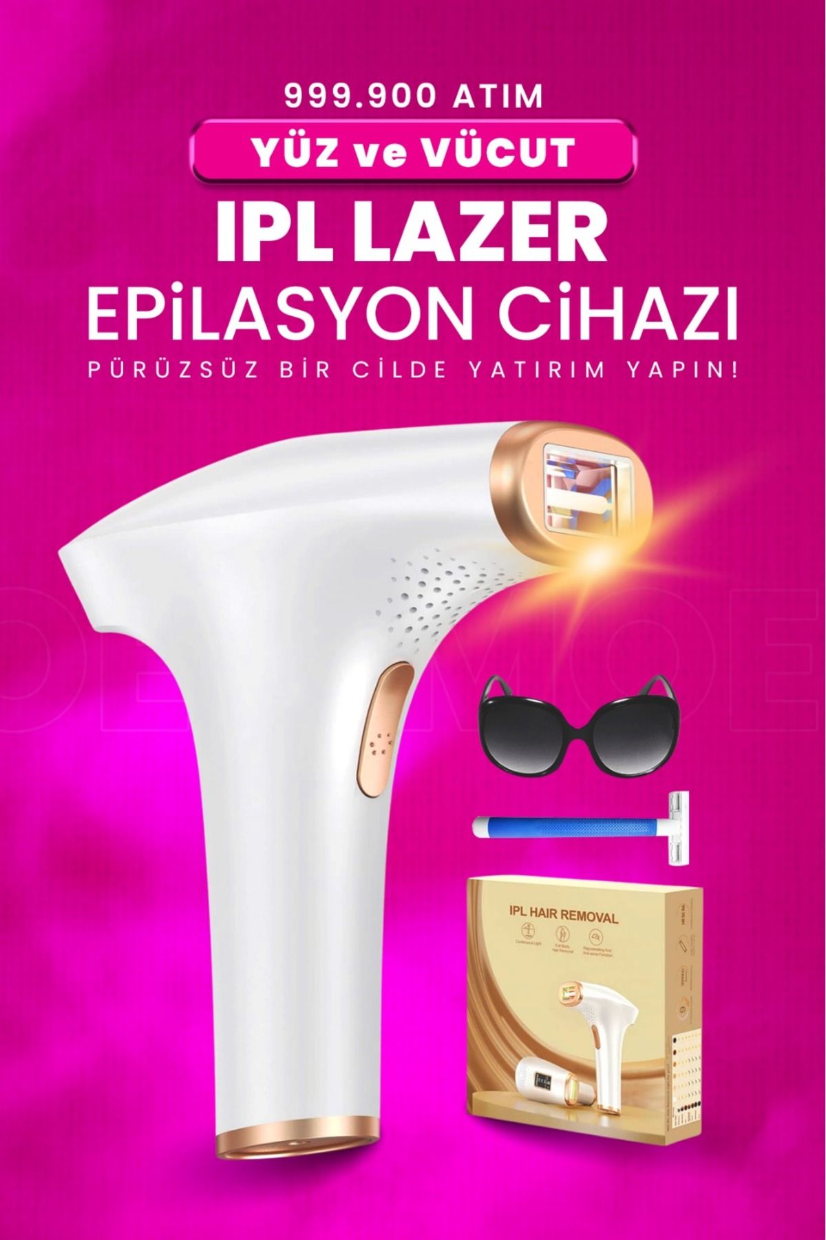 CLNK 9 Seviyeli Ipl Buz Lazer Epilasyon 999.999 Atım Otomatik/manuel Dokunmatik Ekran Vücut Yüz Cihazı