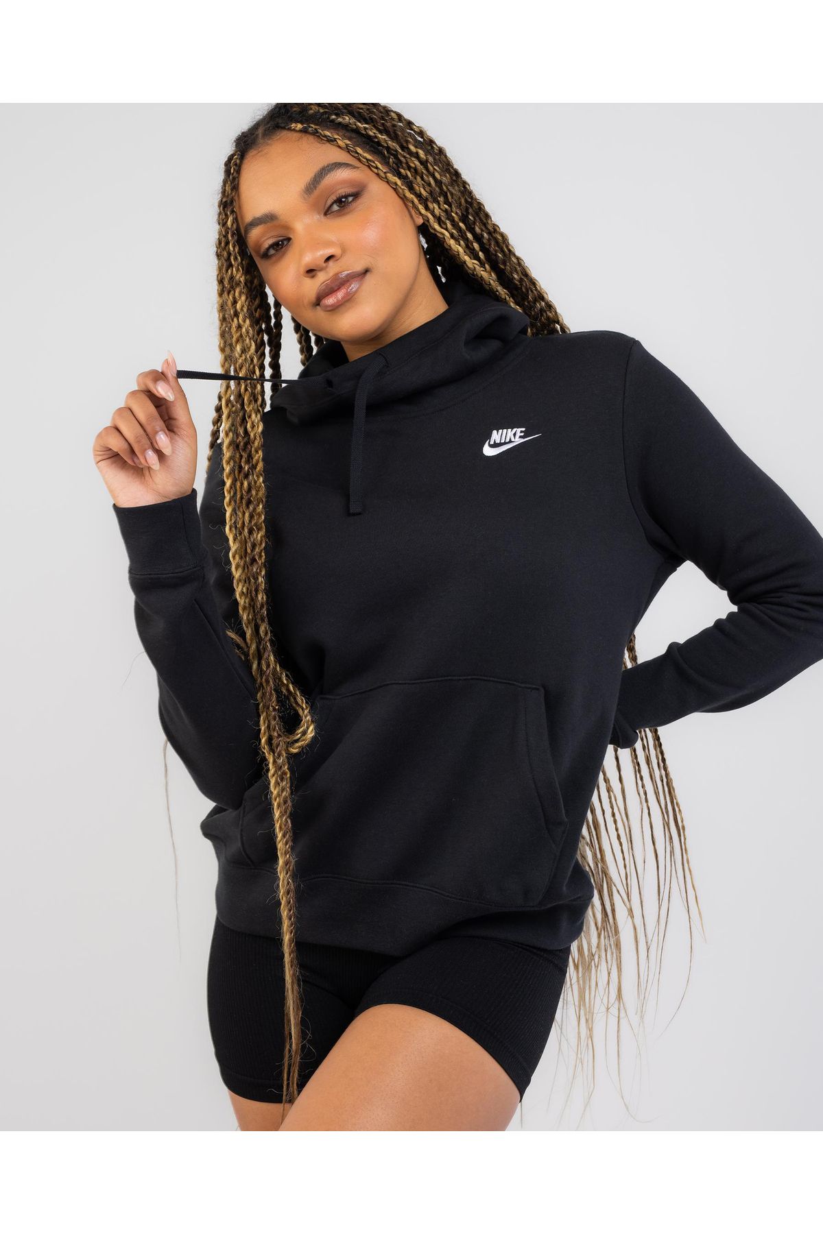 Nike Sportswear Club Fleece Hoodie Siyah Kadın Siyah Sweatshirt