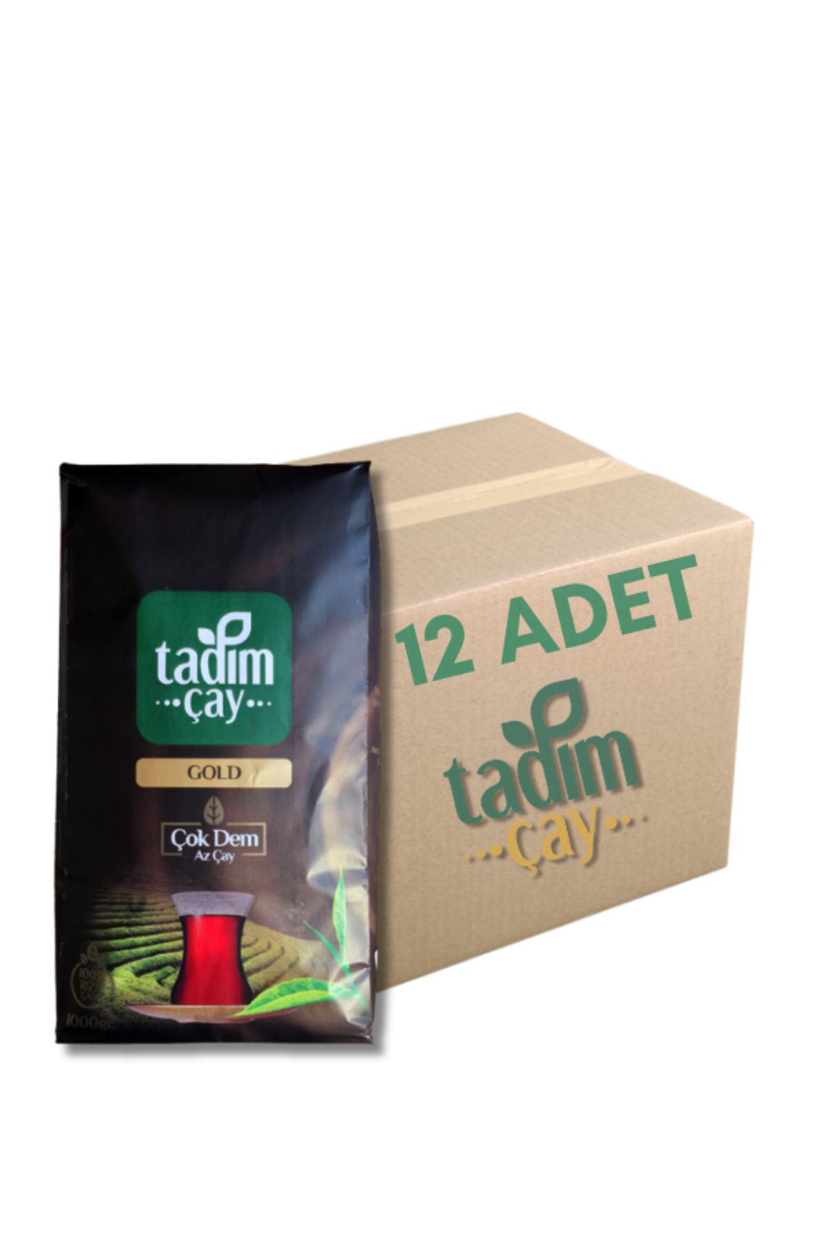 TADIM ÇAY Gold 12 Adet 1000gr (HAKİKİ RİZE ÇAYI, PAKET SİYAH ÇAY)