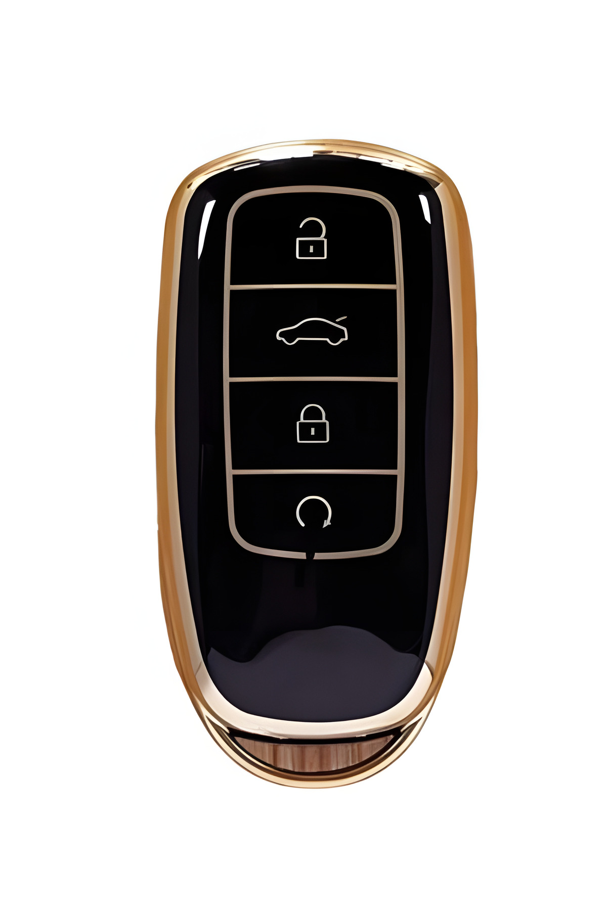 Chery Tiggo 8 Omoda 5 Tiggo 7 Uyumlu Anahtar Kumanda Kılıfı Oto Anahtarlık Siyah Gold
