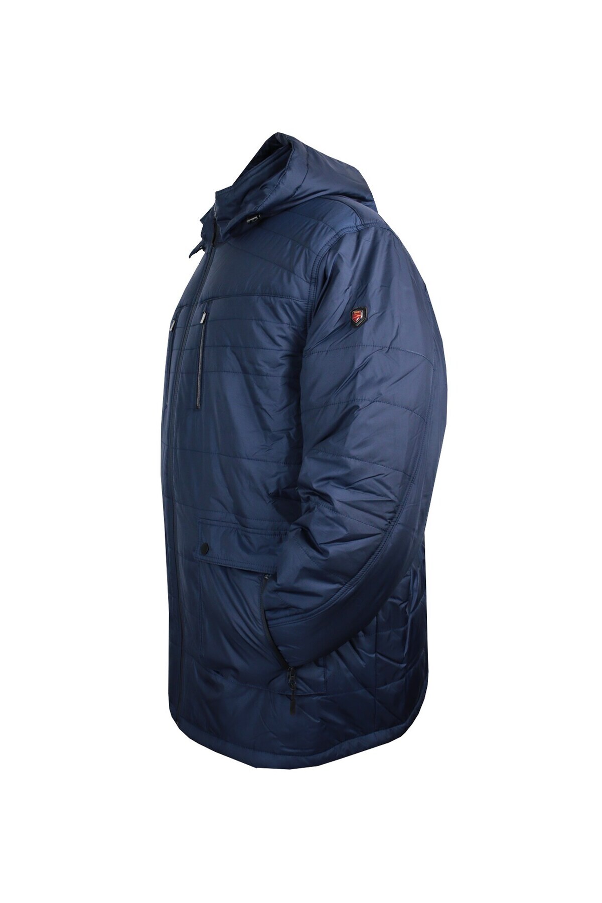 marufshop Erkek Büyük Beden Battal Boy 145 Için Uygun Kalın Kışlık Mont Dekons Indigo görsel 2