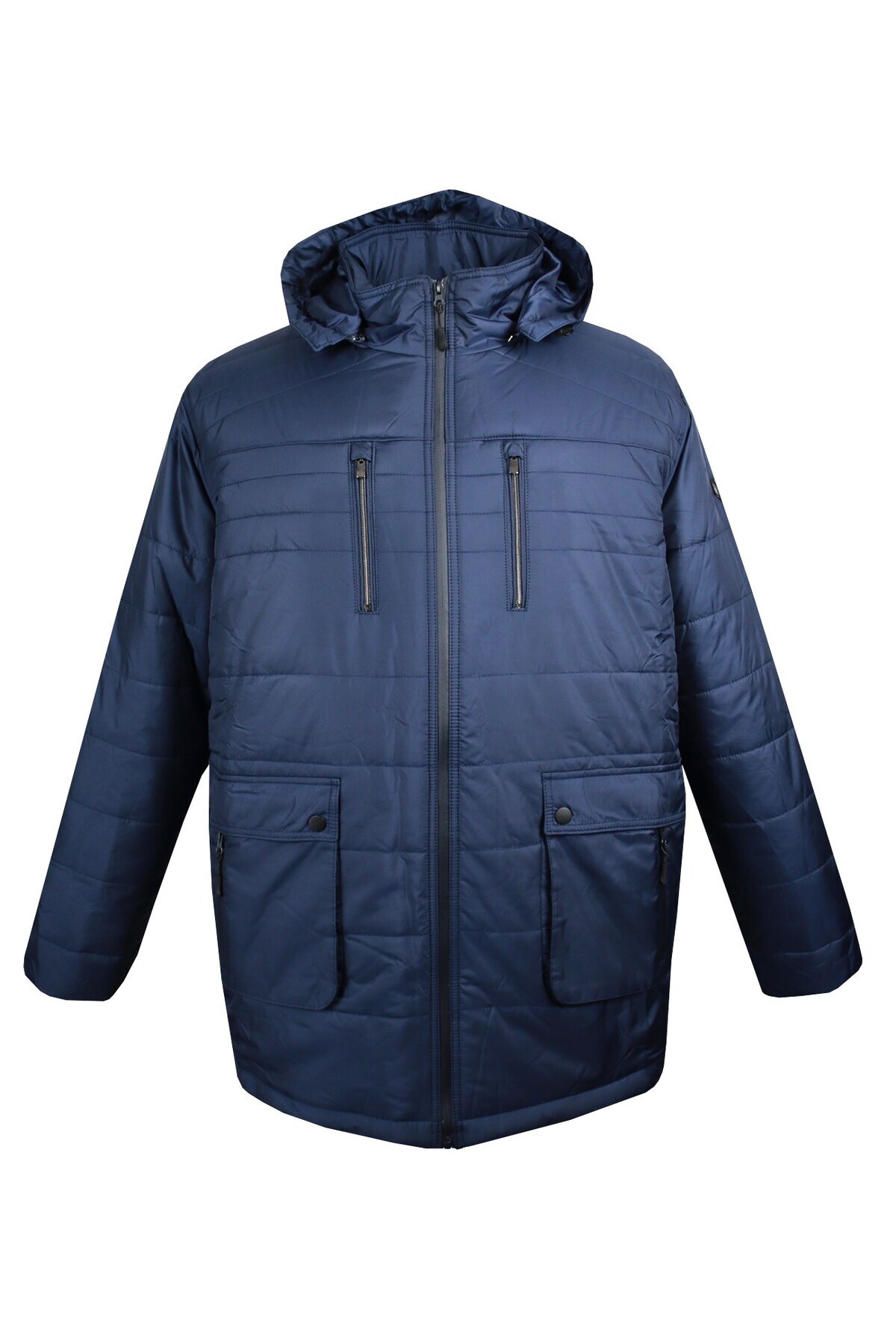 marufshop Erkek Büyük Beden Battal Boy 145 Için Uygun Kalın Kışlık Mont Dekons Indigo