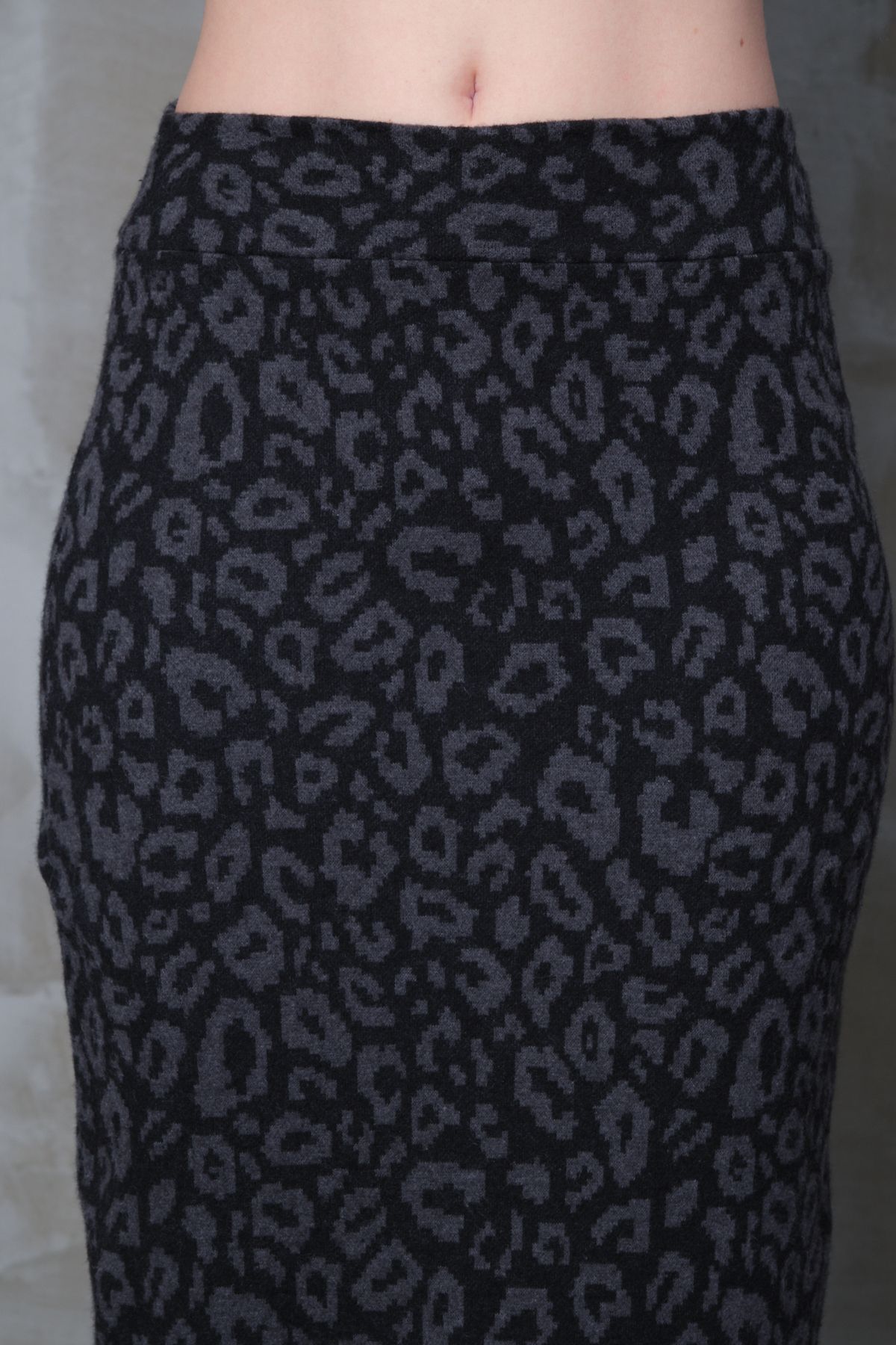 AVAVA-Cureaua de corset cu model de leopard afumat pentru fustă lungă creion oferă un aspect subțire Lungime 96 cm 6