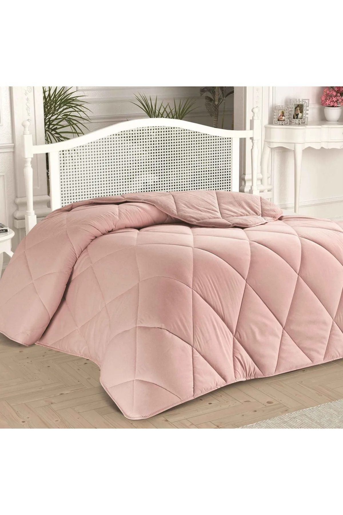 FRENCHOME Polar Yorgan Microfiber Kumaş  - Pembe Çift Kişilik 195 cm * 215 cm - 350 Gram