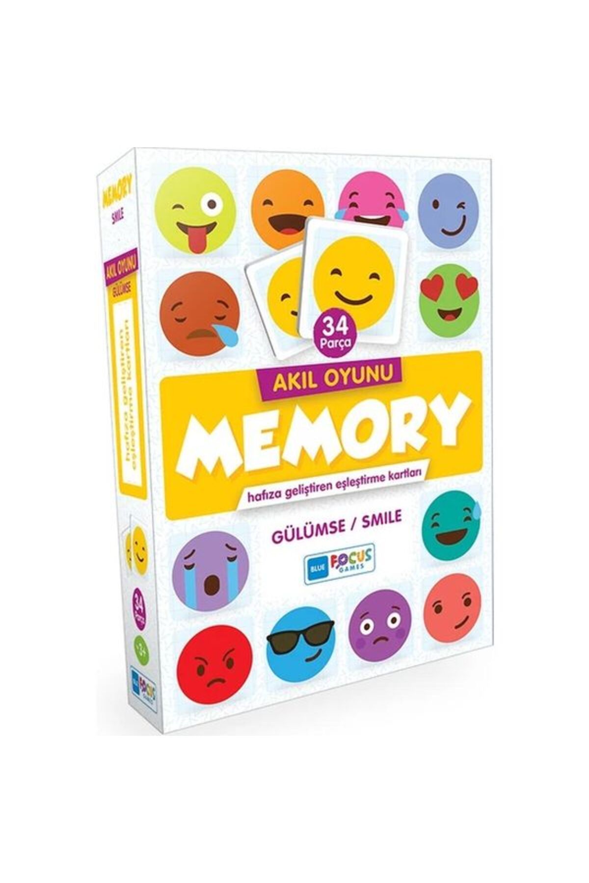 Blue Focus Yayınları Blue Focus Akıl Oyunu - Memory - Gülümse (Eşleştirme Kartı 34 Parça)