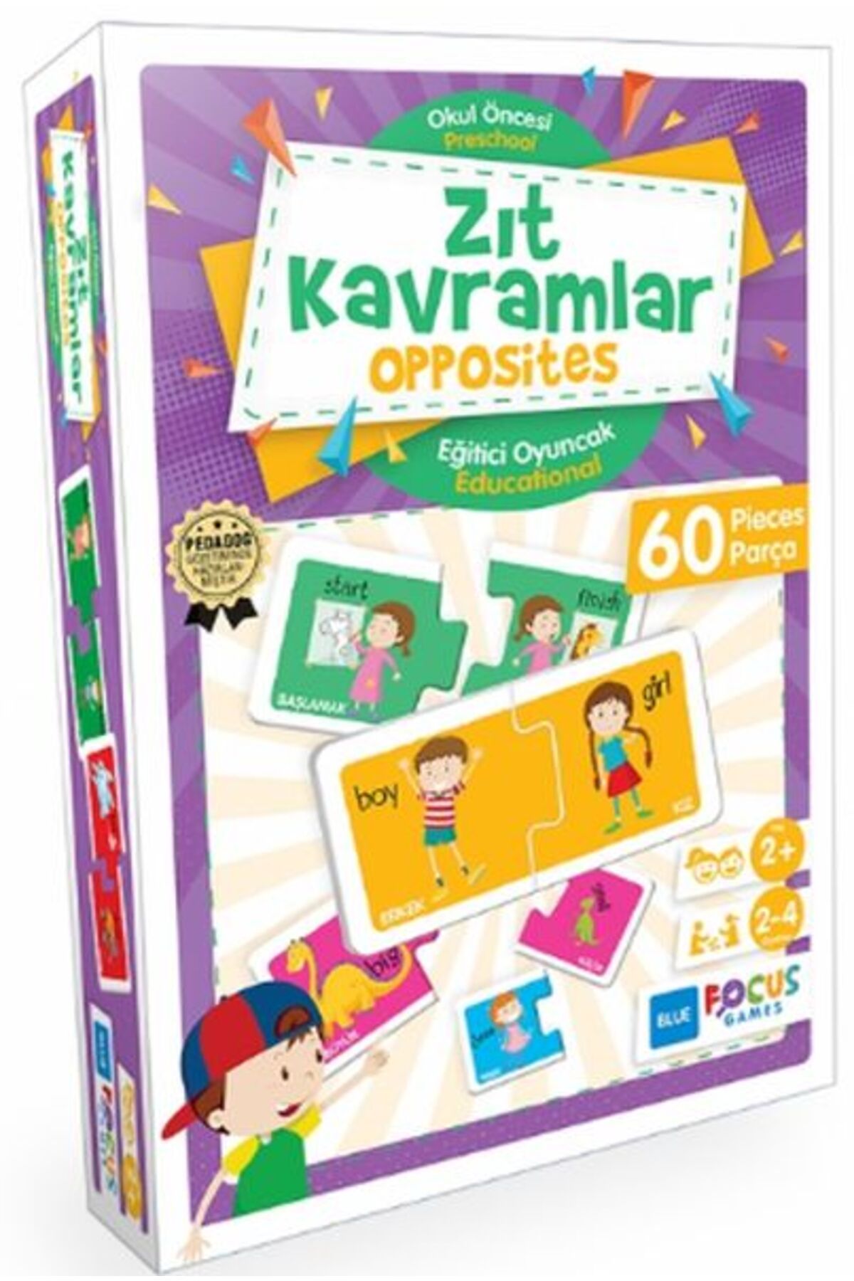 Türk Dil Kurumu Yayınları Blue Focus Zıt Kavramlar Opposites - Eğitici Oyunlar 60 Parça