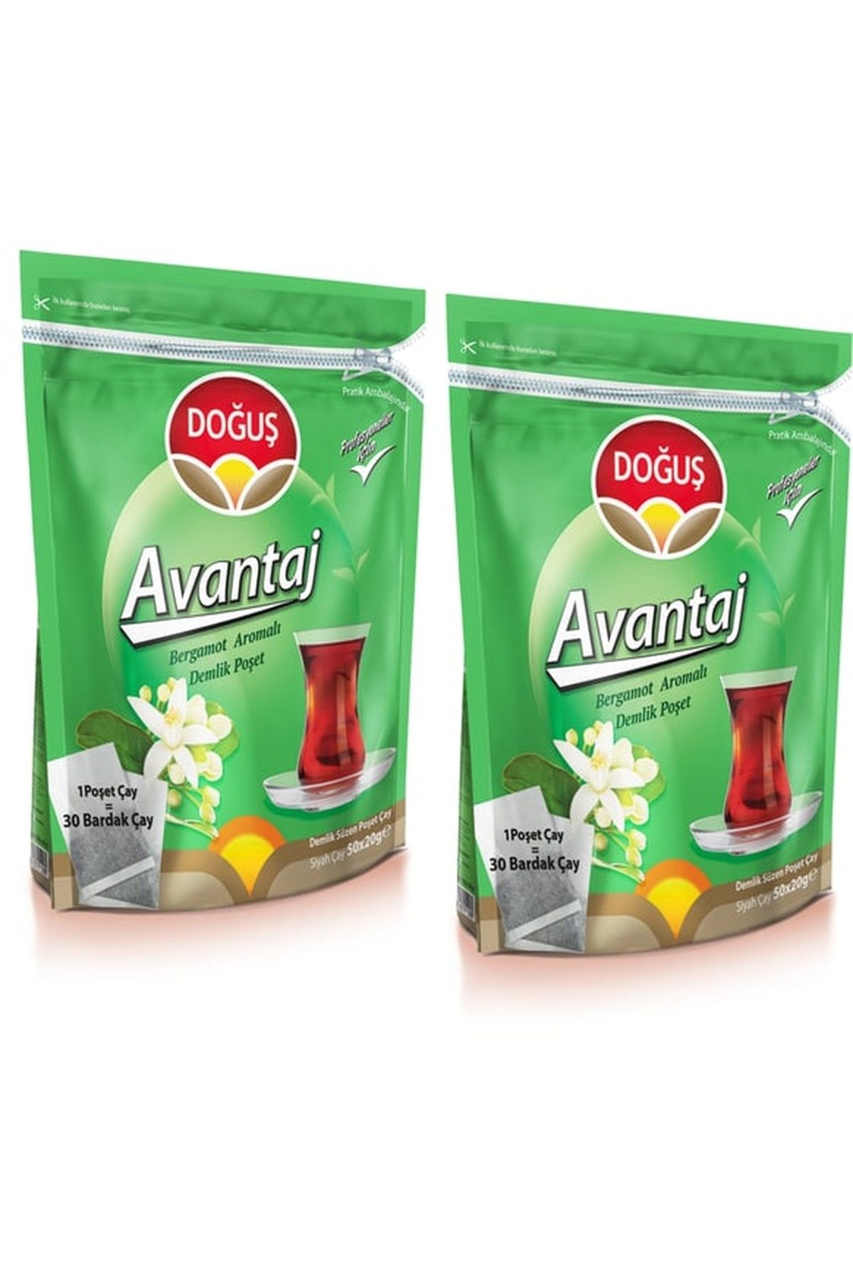 Doğuş Çay Doğuş Demlik Poşet Çay Bergamot Aromalı Çay Avantaj 50x20gr 2 Paket