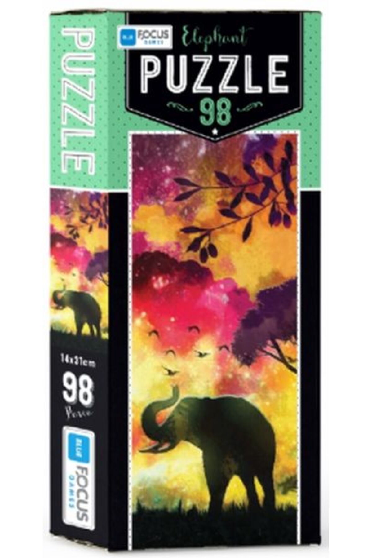 Türk Dil Kurumu Yayınları Blue Focus Elephant - Puzzle 98 Parça