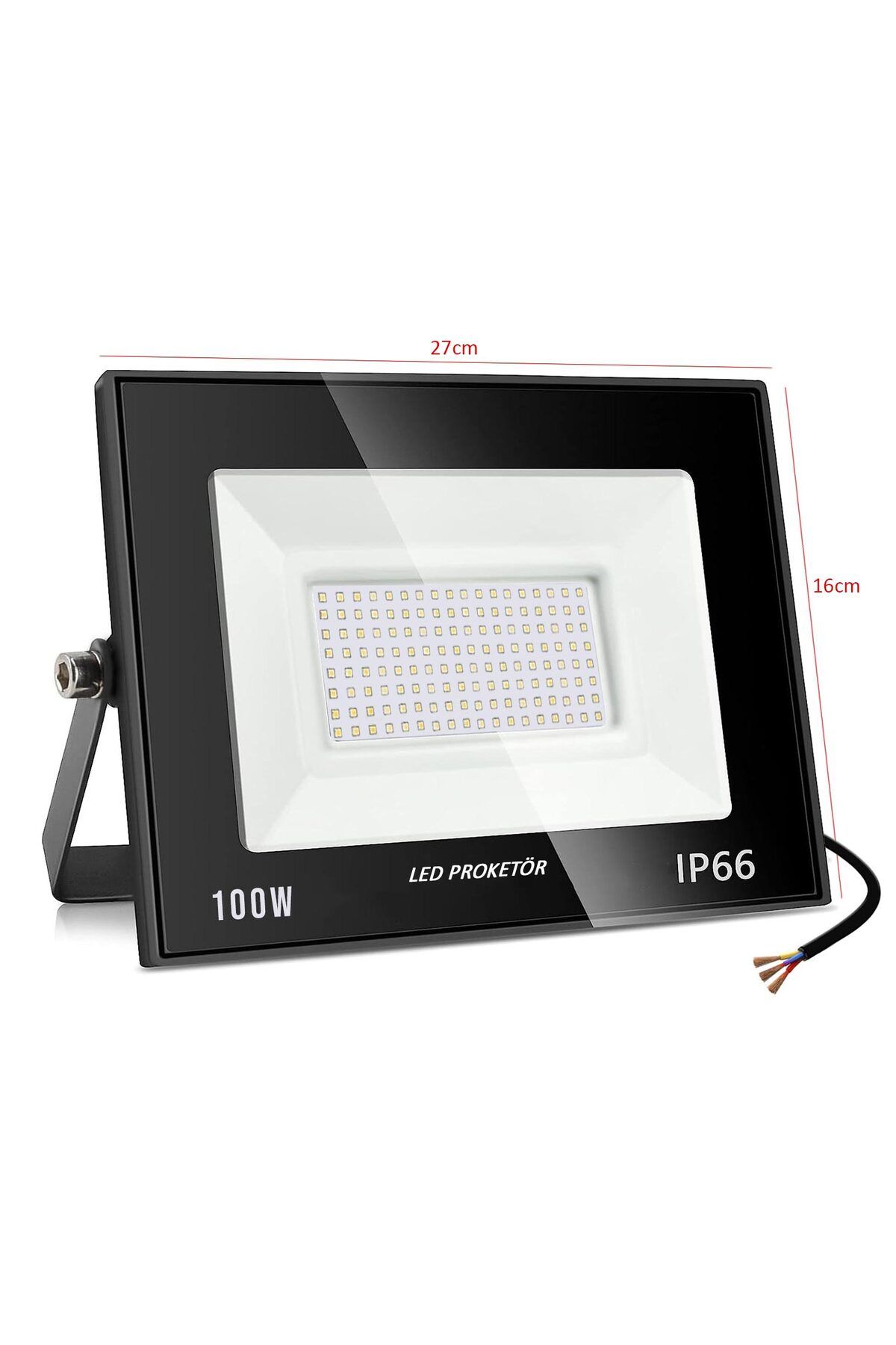 NZM TİCARET Pj-1105 Led Projektör 100W 128 Smd Beyaz Ip66