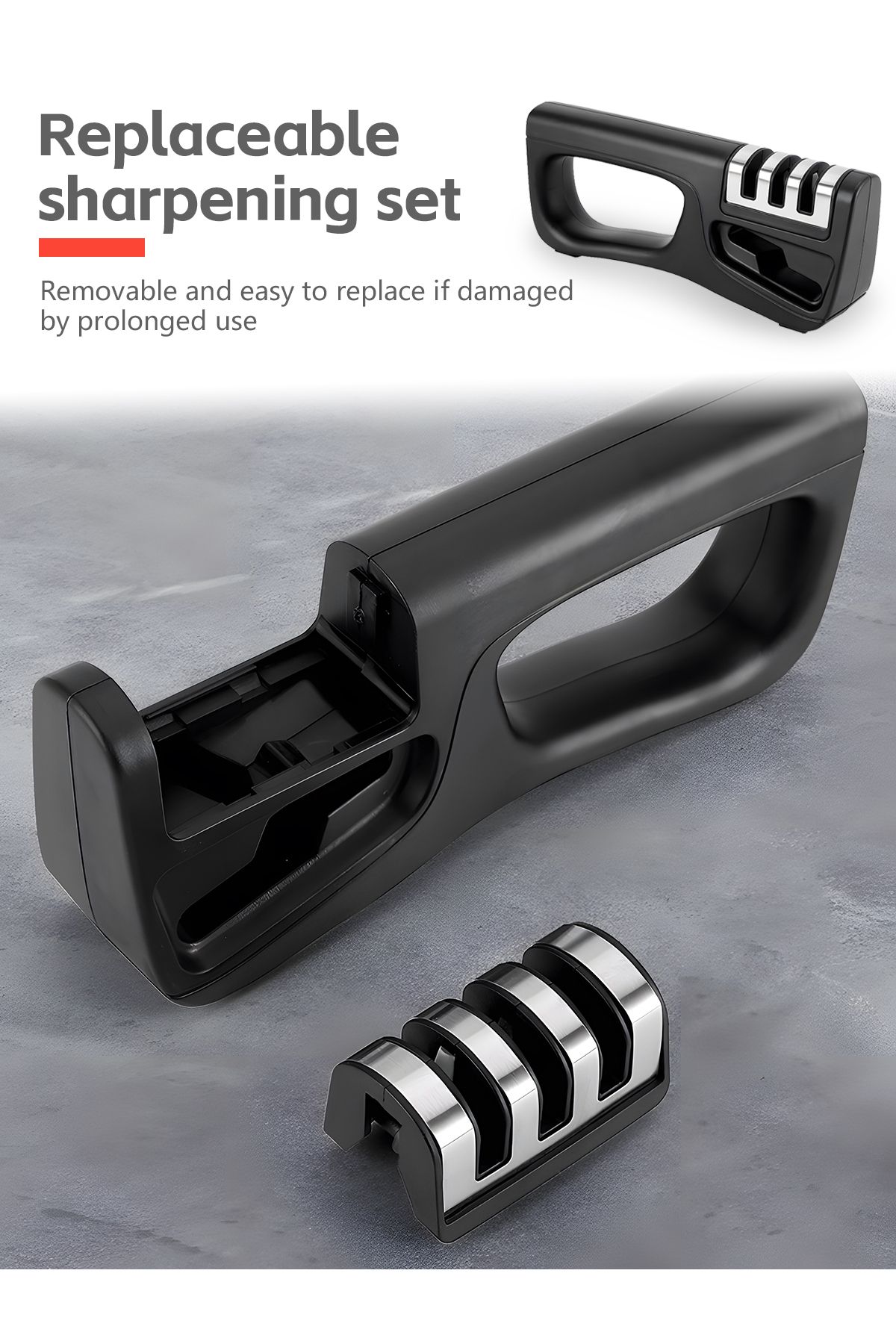 COOYA-4-In-1 Versatile Knife Sharpener, With Removable Blade, 4 level System, Kitchen Tool for Sharpen 7