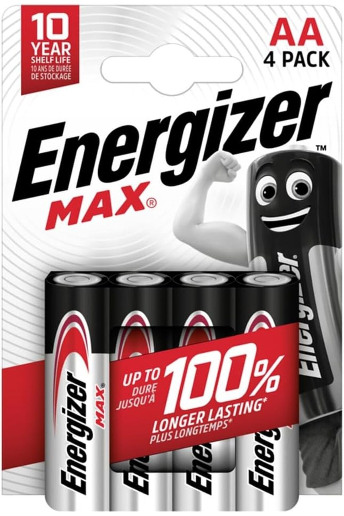 STOREMAX lbstorex Max Alkaline AA 4'lü Pil, Krom/Siyah/Kırmızı Newdsng 1116818