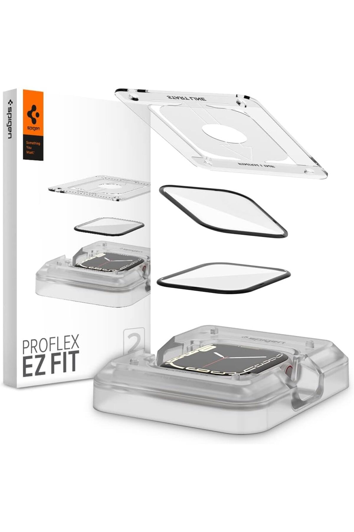 STOREMAX htpshopmx Watch 41mm (Seri 9/8/7) Ekran Koruyucu Kolay Kurulum Pro Flex EZ Fit (2 Adet) - AFL04052 s