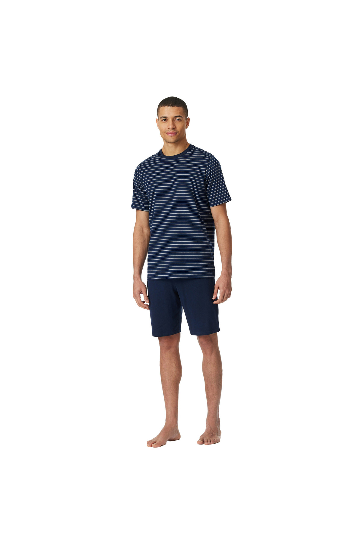 Schiesser-Herren Schlafanzug, kurz - Casual Essentials, Rundhals, Baumwolle 2