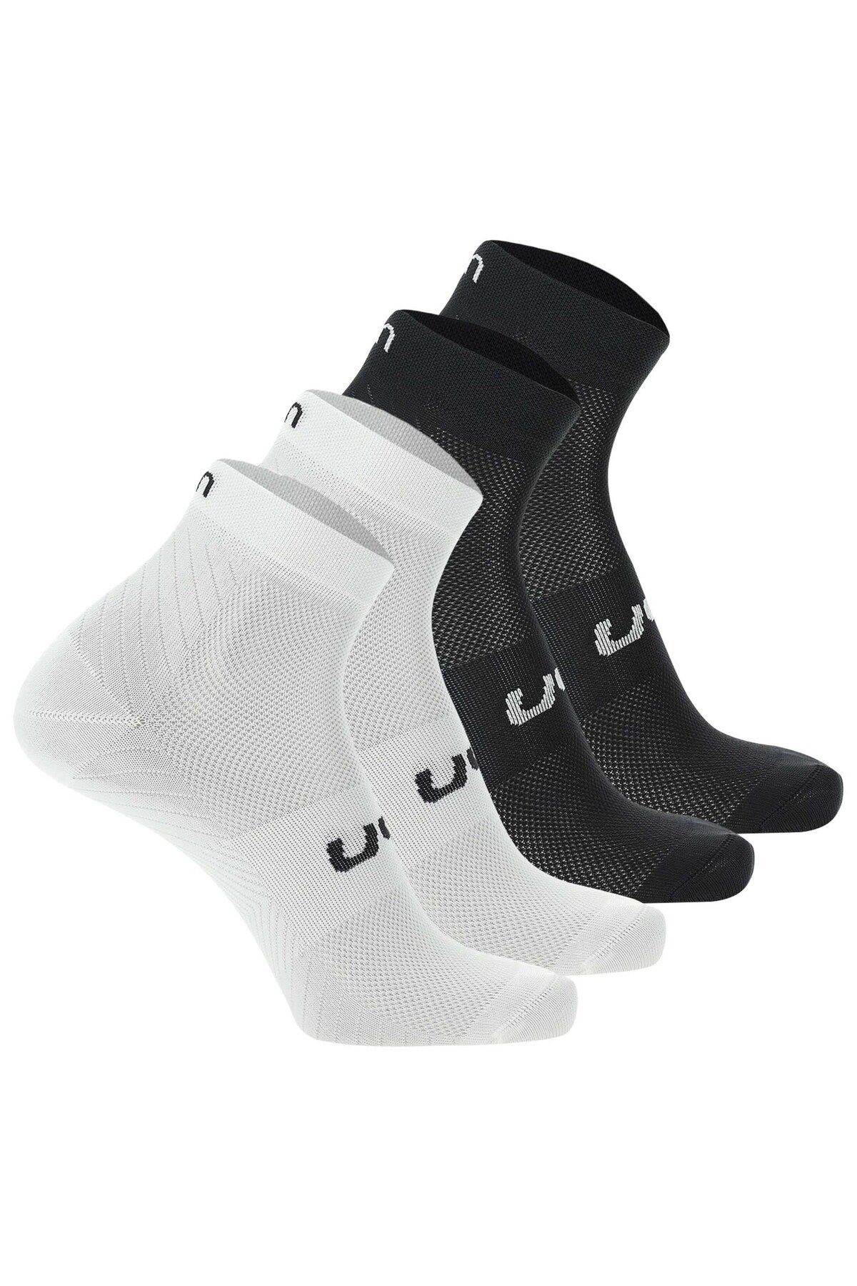 UYN-Unisex Quarter Socken, 4er Pack - Essential Low Cut Socks, Logo, einfarbig 1