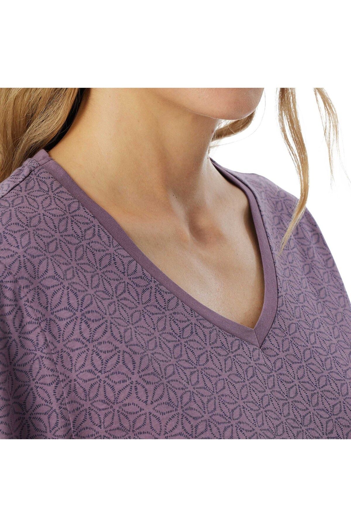 Schiesser-Damen Schlafanzug Set - Comfort Essentials, lang, Single-Jersey, Rundhals 5