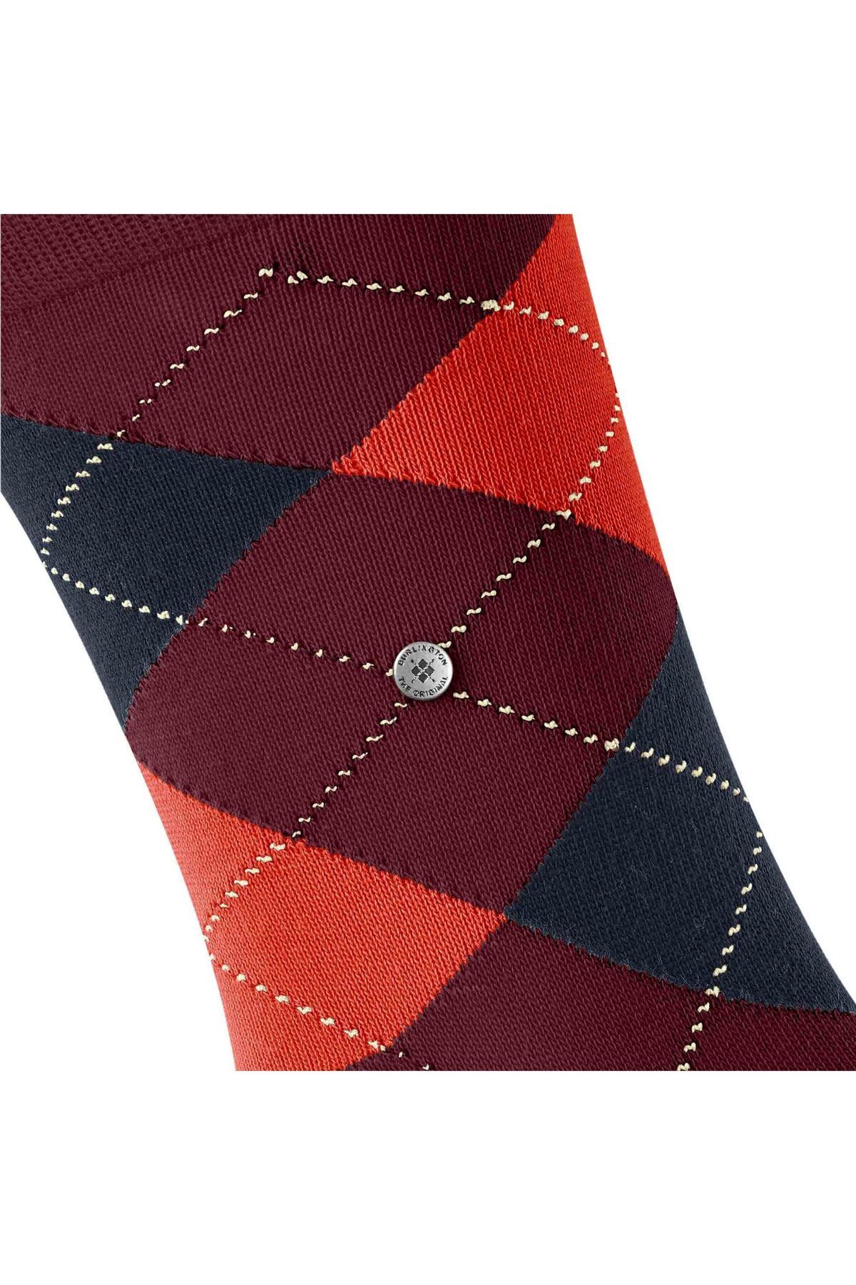 Burlington-Herren Socken - King, Baumwolle, Rautenmuster, Logoemblem 4
