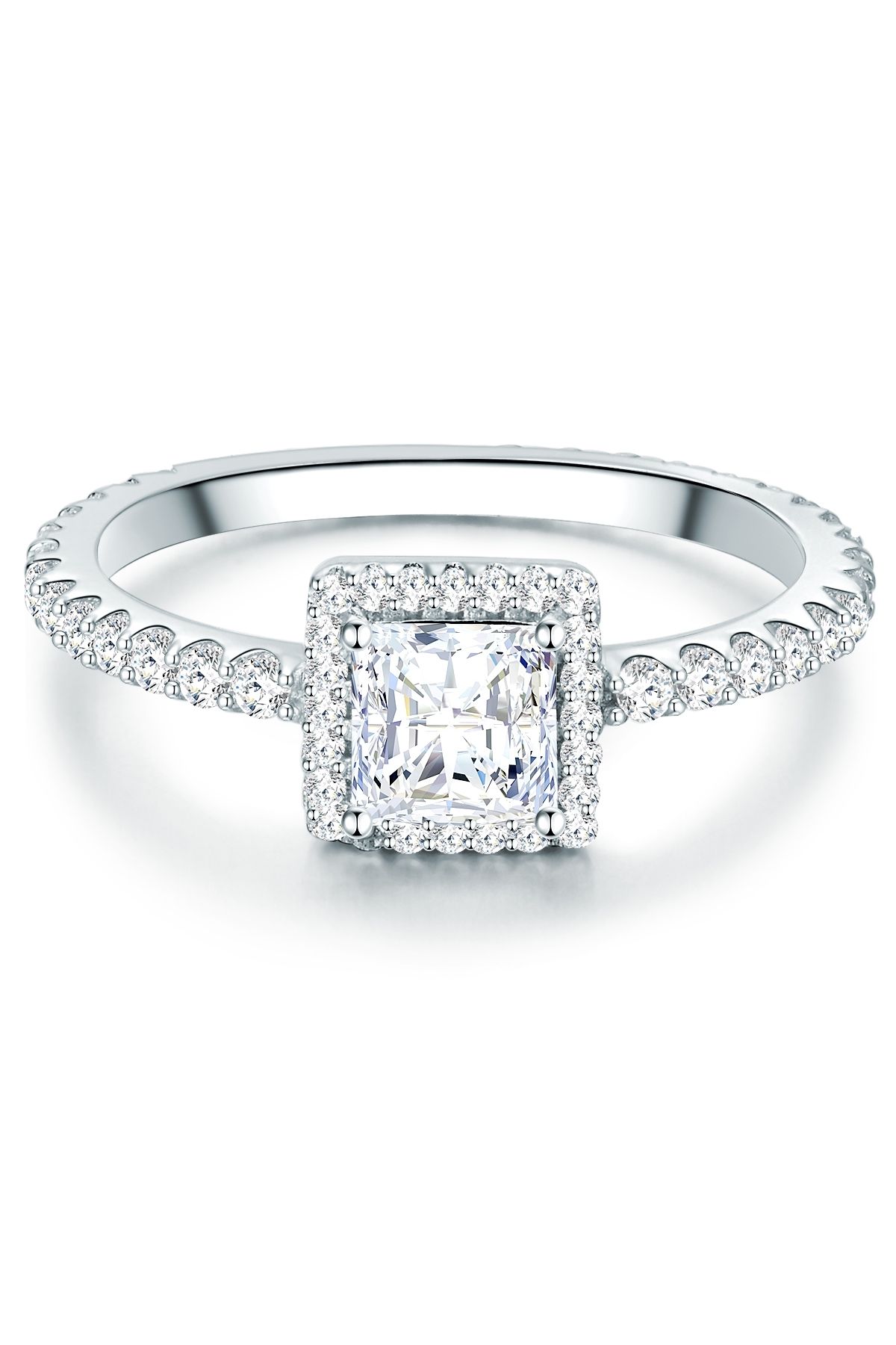 Trilani-Silberring Ring Sterling Silber Zirkonia weiß 1