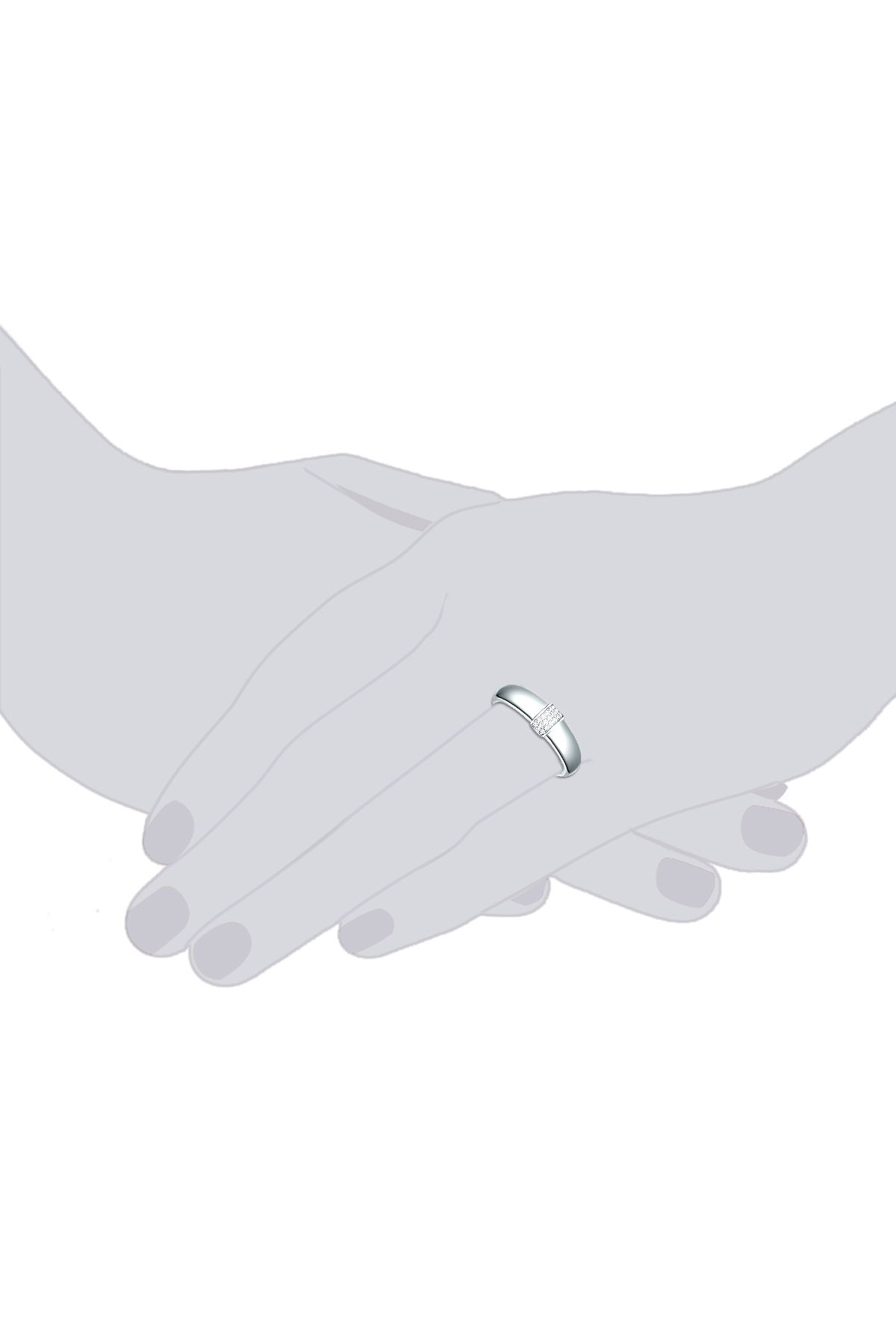 Trilani-Silberring Ring Sterling Silber Zirkonia Weiß 3