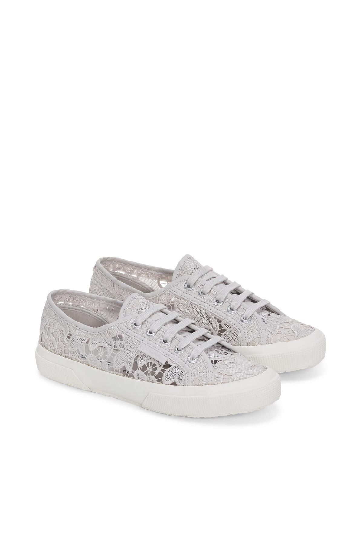 Superga-Grauer Makramee-Sneaker Modell 2750 Unisex 2