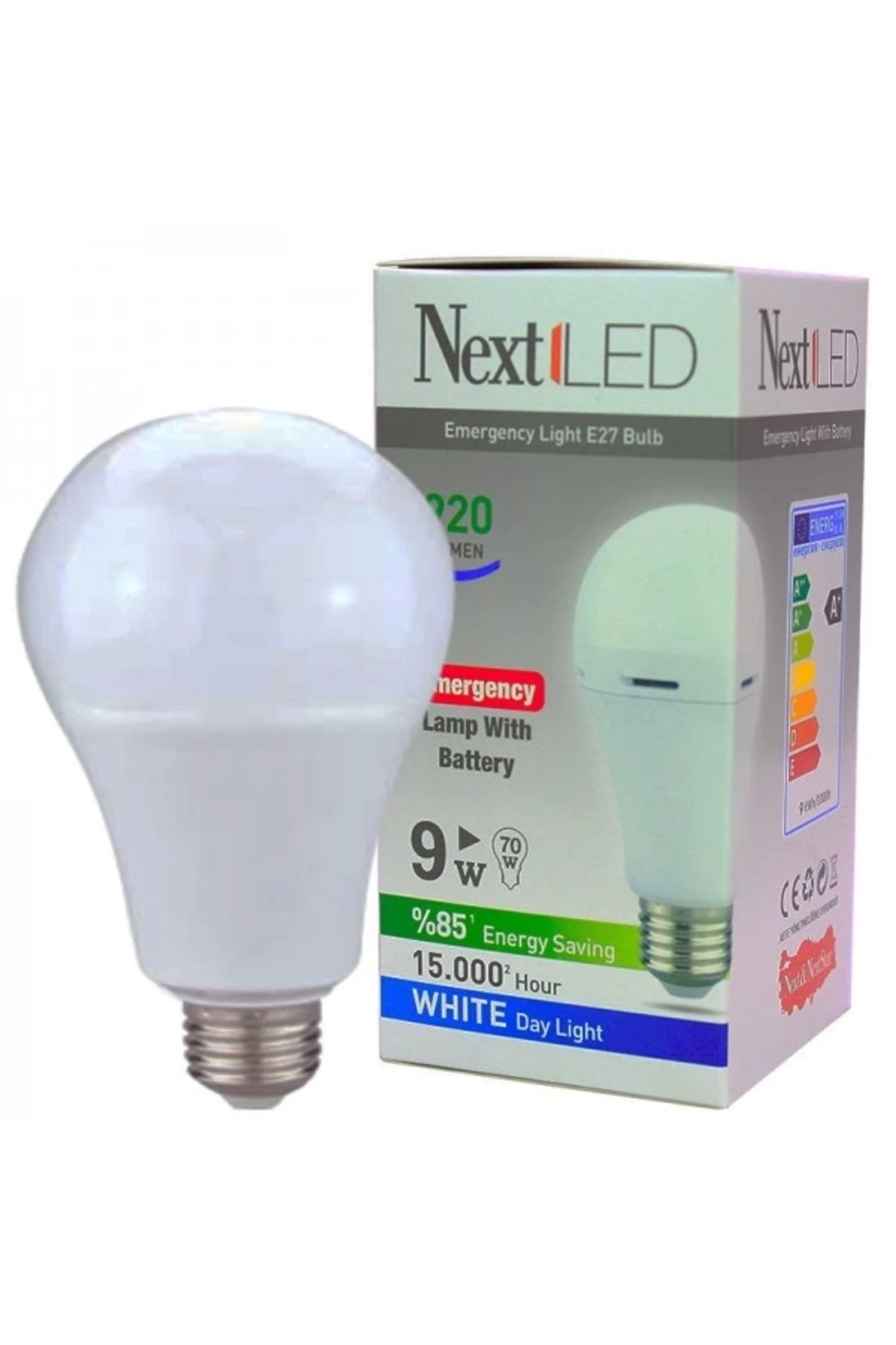 Nextled NEXT LED 9 WATT ŞARJLI LED AMPUL BEYAZ