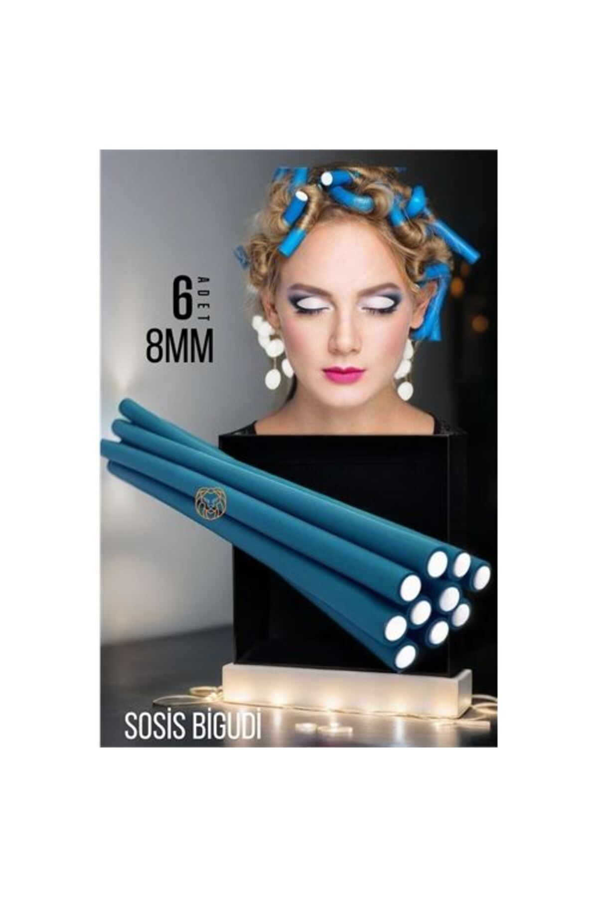 indirimvar 8 Mm Sosis Latex Bigudi 6 Lı Paket