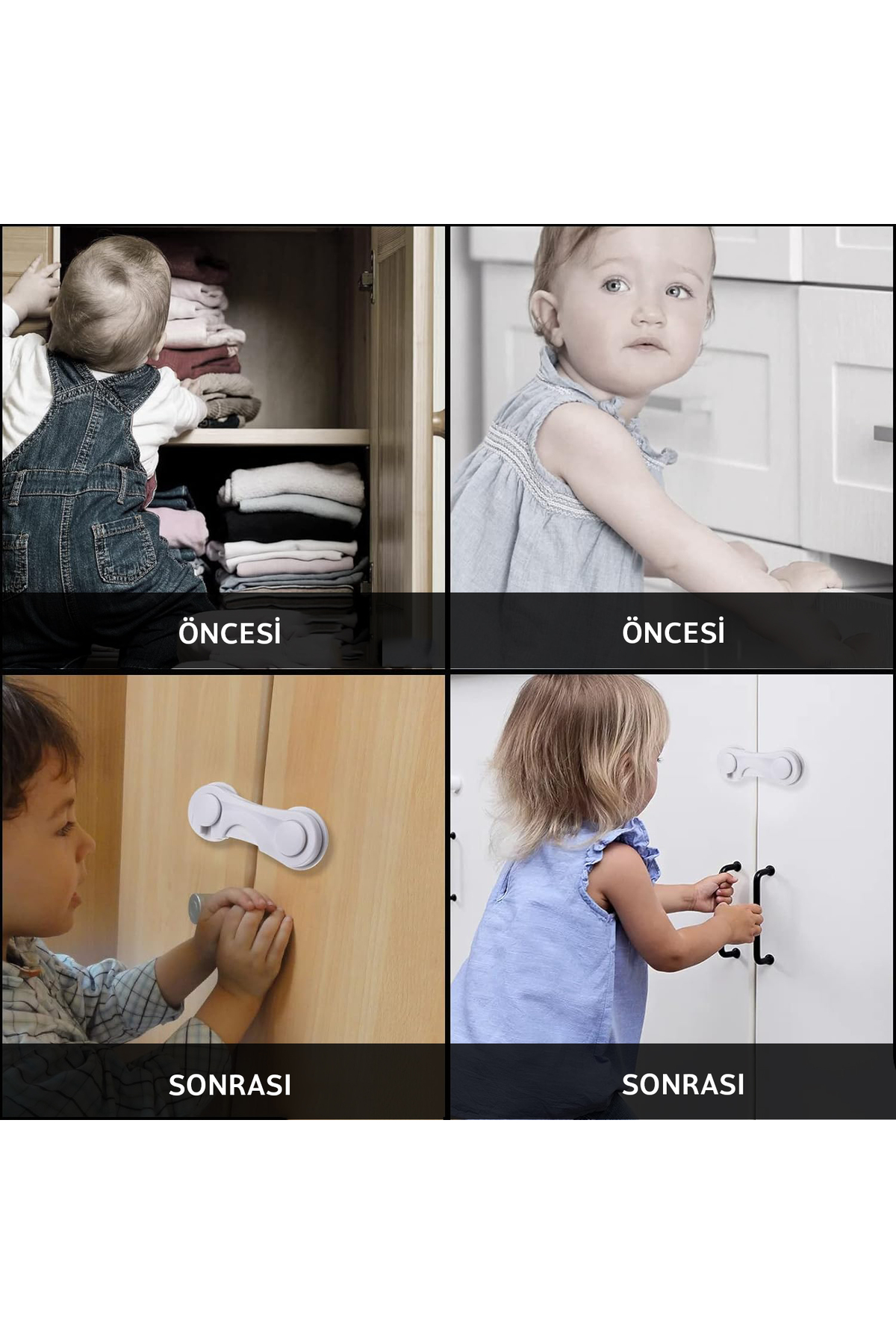 askıcım (10 ADET) Çok Amaçlı Dolap Kilidi Seti Bebek Ve Çocuk Güvenlik Kilidi fotoğrafı 4 (önizleme)