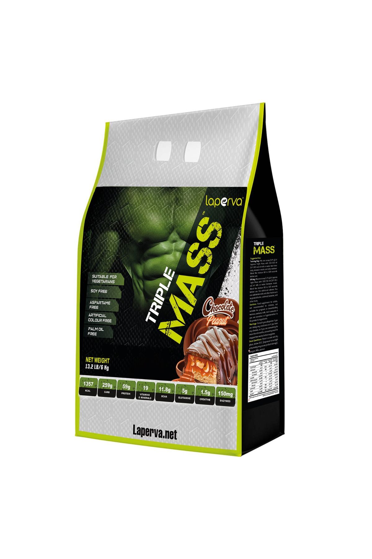 Laperva-Triple Mass Gainer, Chocolate Peanut, 13 LB 1