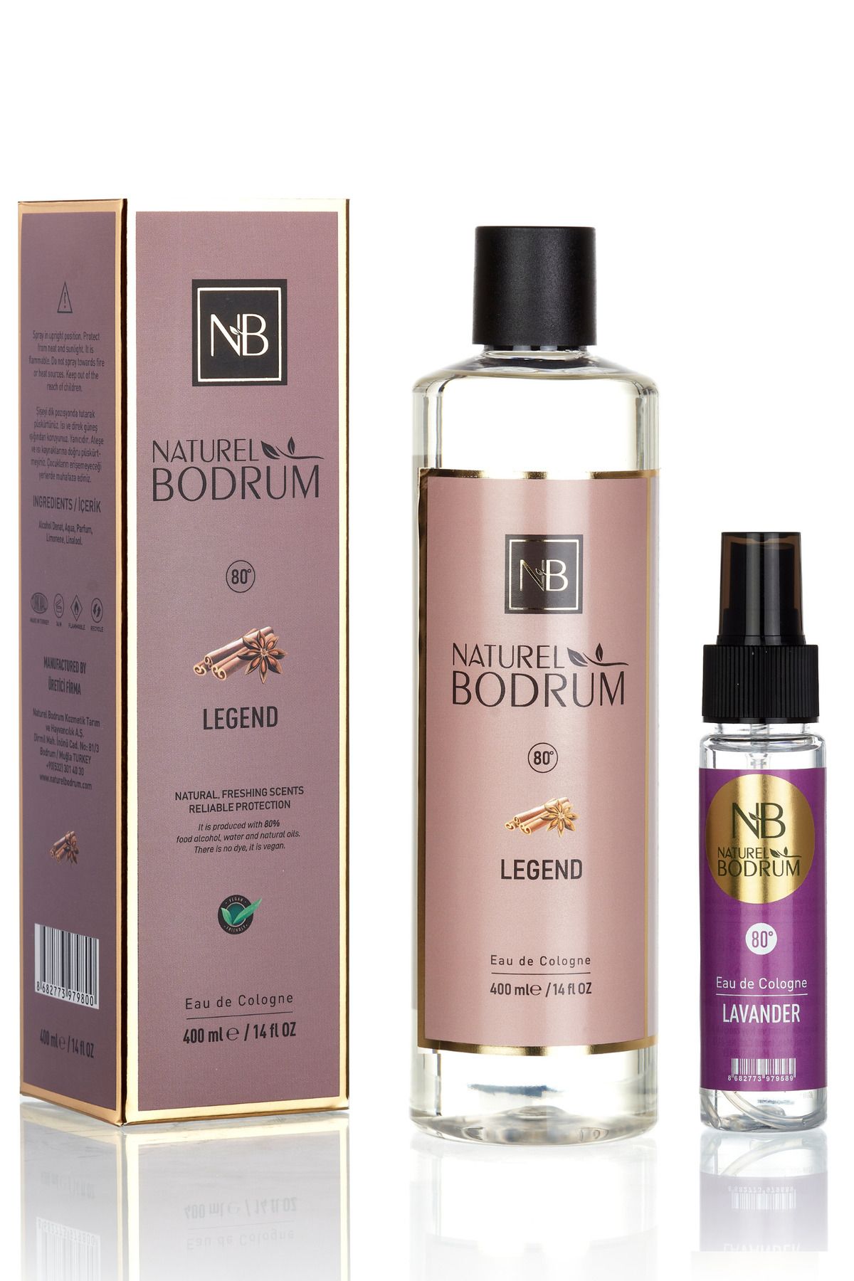 Naturel Bodrum Kolonya Legend 400ml & Lavander 60ml