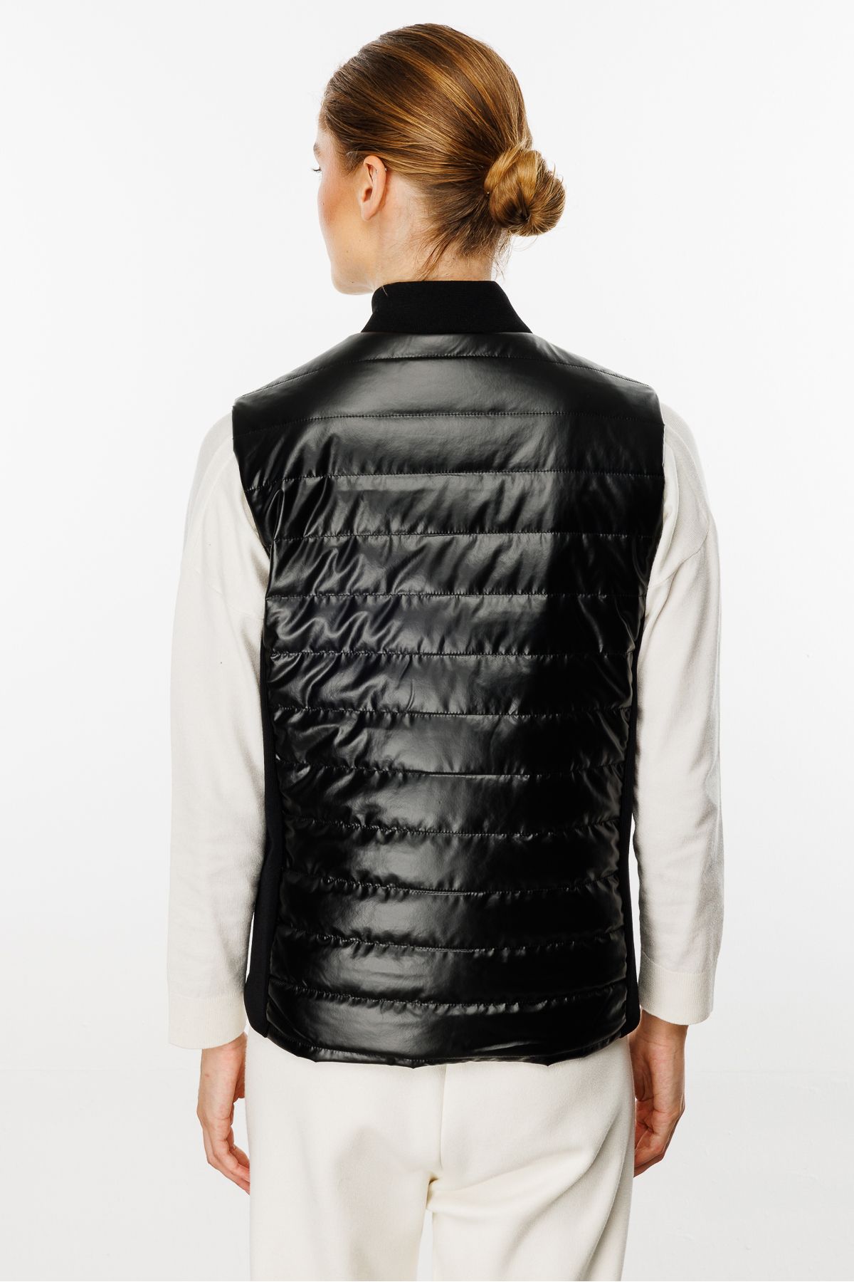 Butik Triko-Knitwear Collared Quilted Vest 5