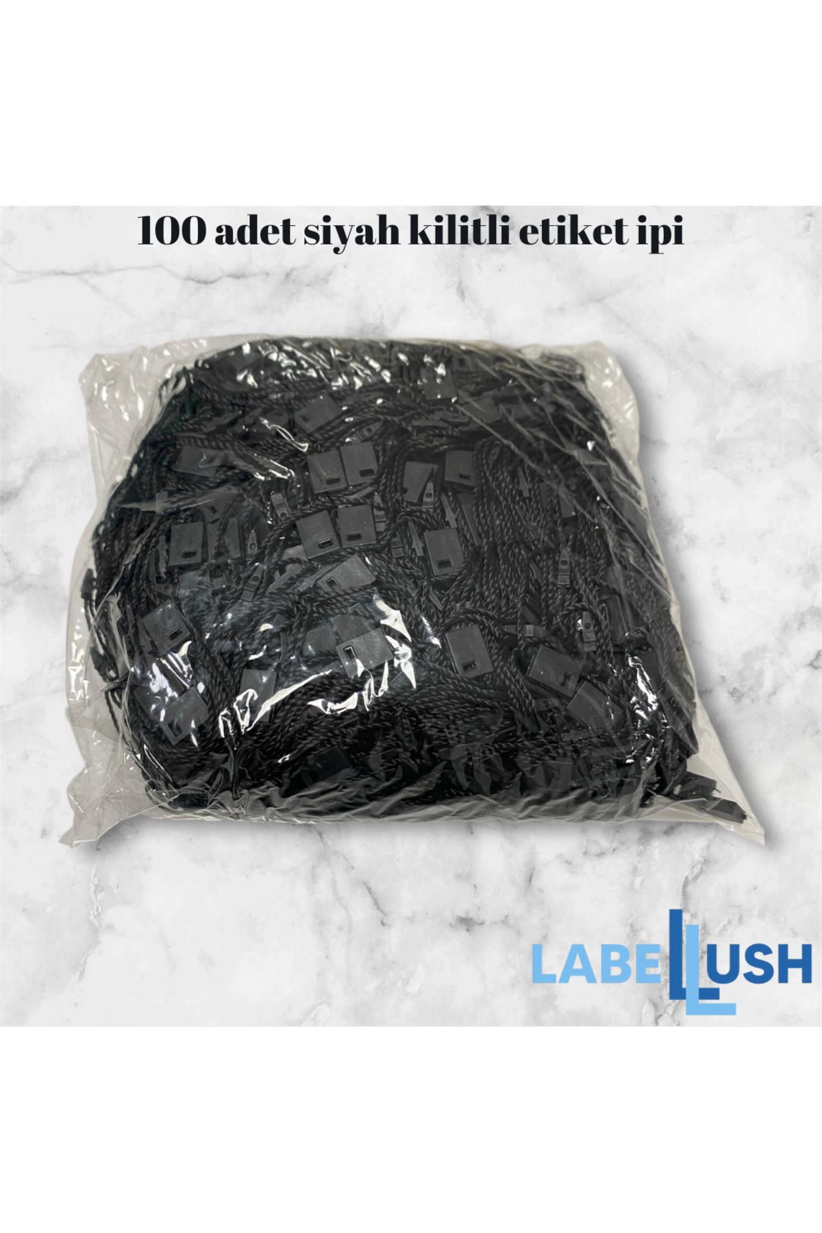 Labelush 100 Adet Siyah Kilitli İp