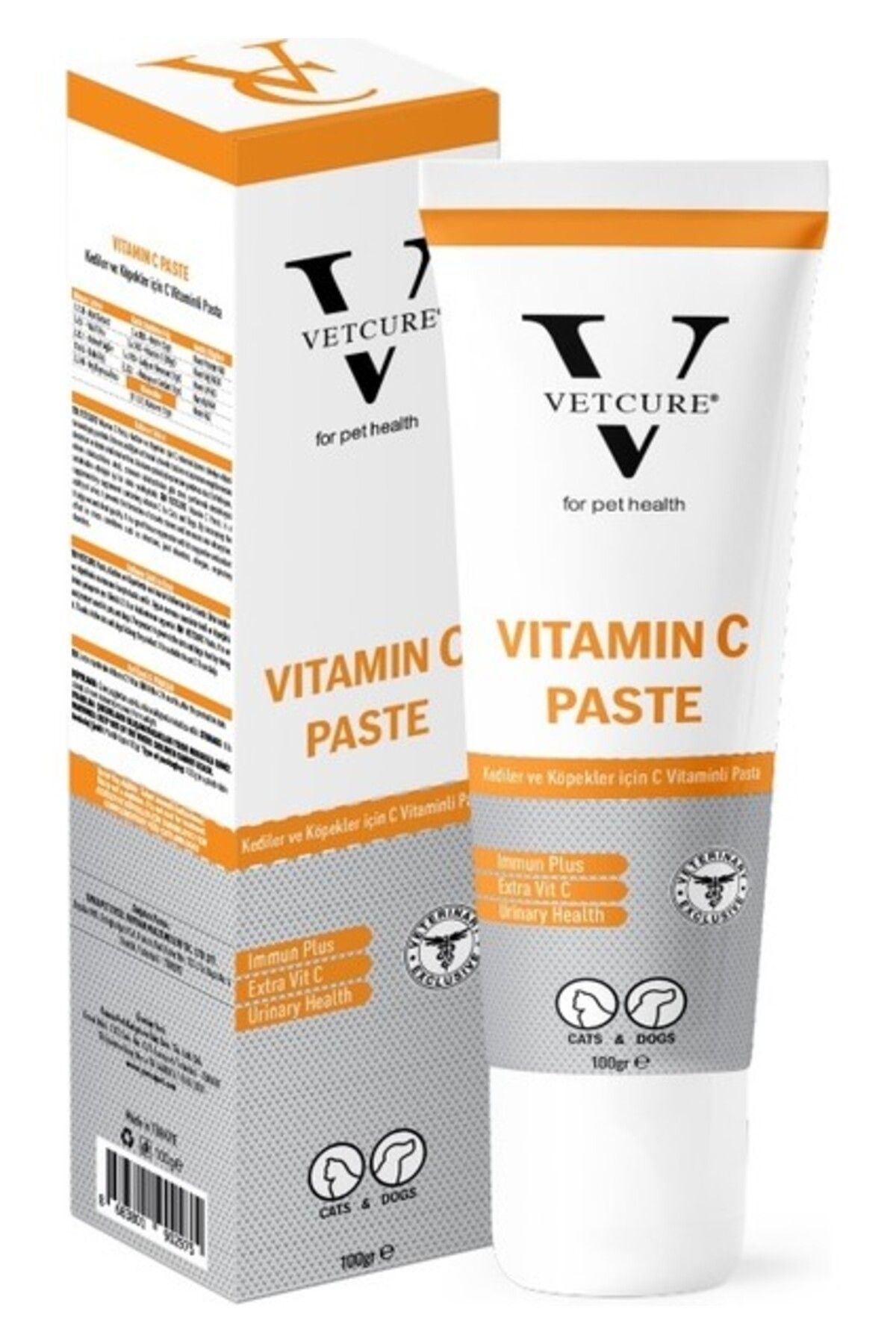 Vetcure Vitamin C Kedi ve Köpek C Vitamini Desteği Paste 100 gr