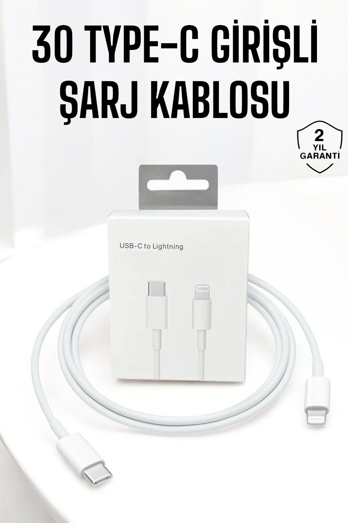 teknodayım Iphone Uyumlu İOS Uyumlu Lightning Hızlı Şarj Tye C Lightning Şarj Kablosu