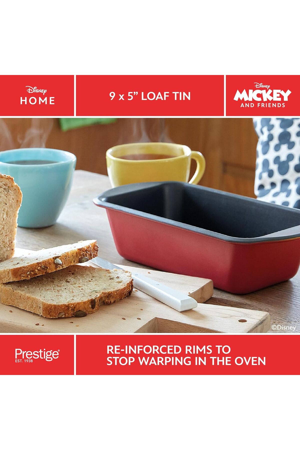 Prestige-قالب خبز DISNEY BAKEWARE مقاس 9 × 5 بوصة 7