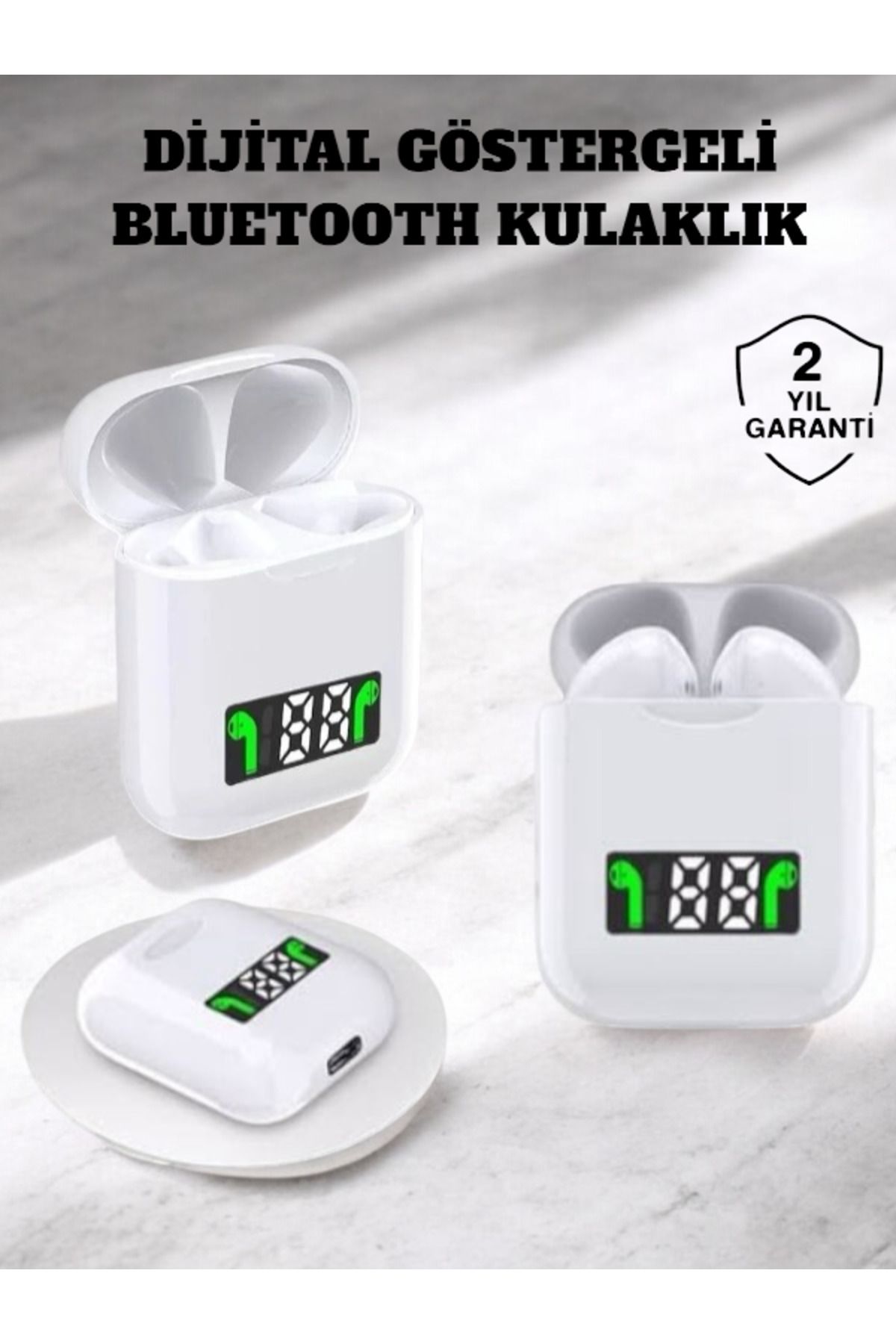 esey ticaret Dokunmatik Kontrol ve LED Göstergeli TWS Bluetooth Kulaklık