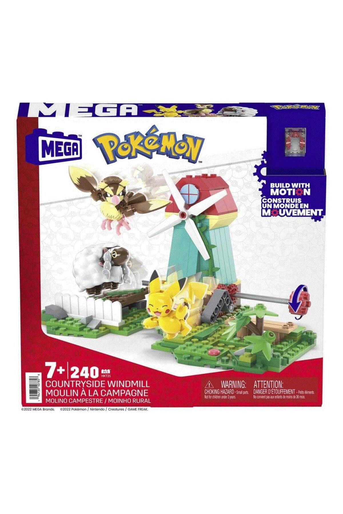 gcaksesuar HKT21 MEGA™ Pokémon™ Countryside Windmill - Yel Değirmeni Kasabası Seti 240 parça +7 yaş