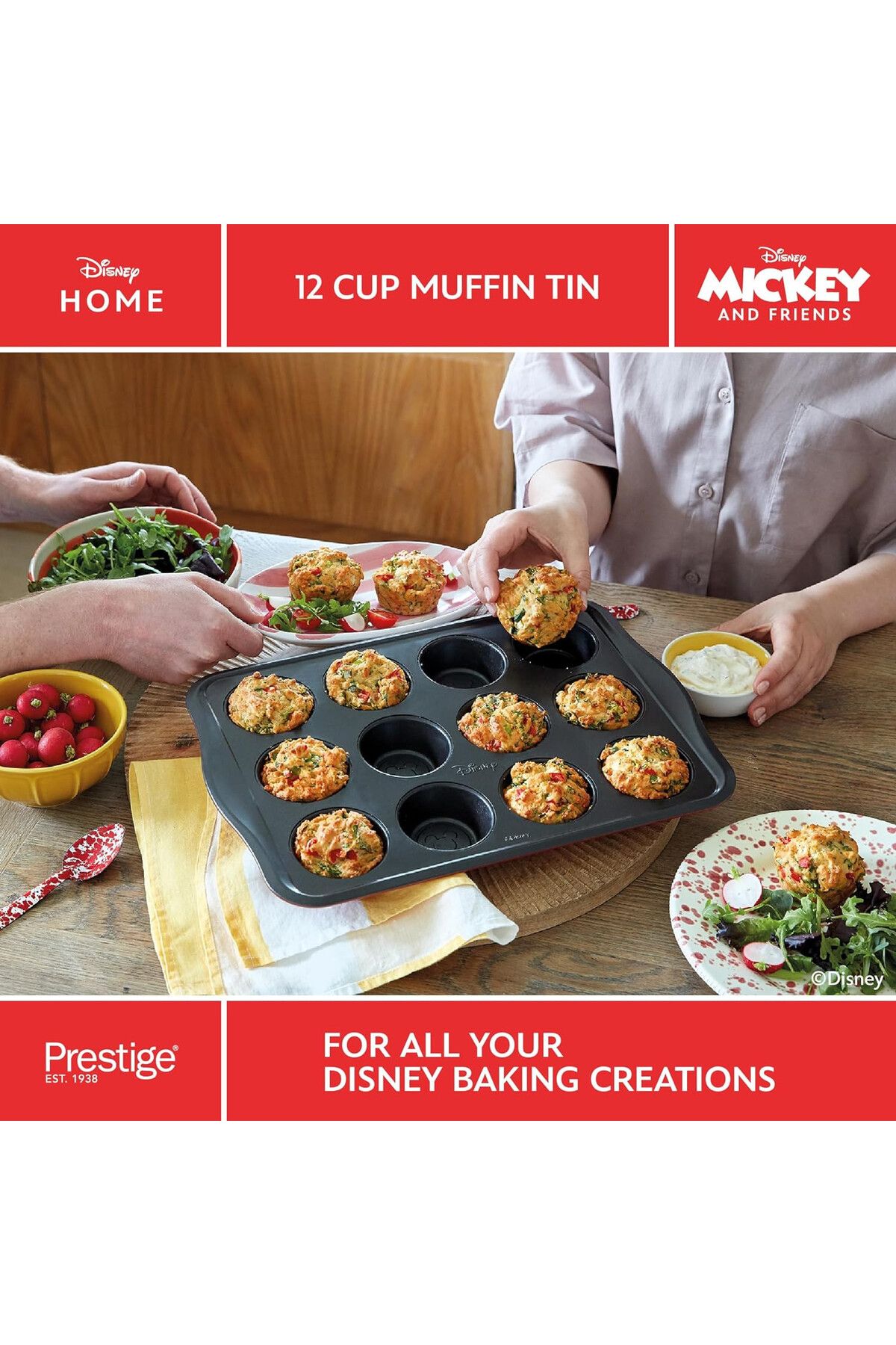 Prestige-X DISNEY BAKEWARE MUFFIN TIN 12 CUP 6