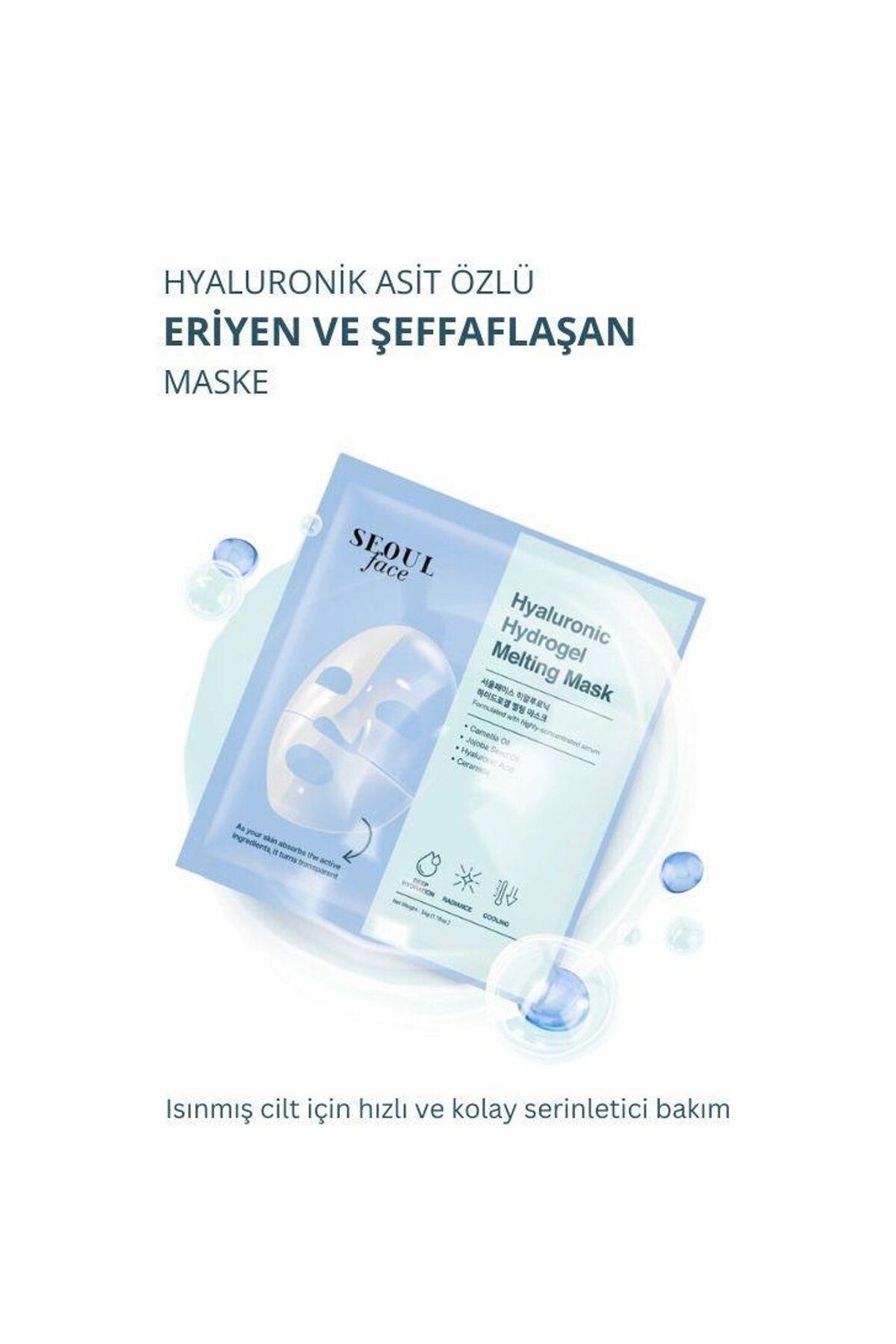 Ece Genç Dermal Korea Seoul Face Hyaluronic Hydrogel Melting Yüz Maskesi