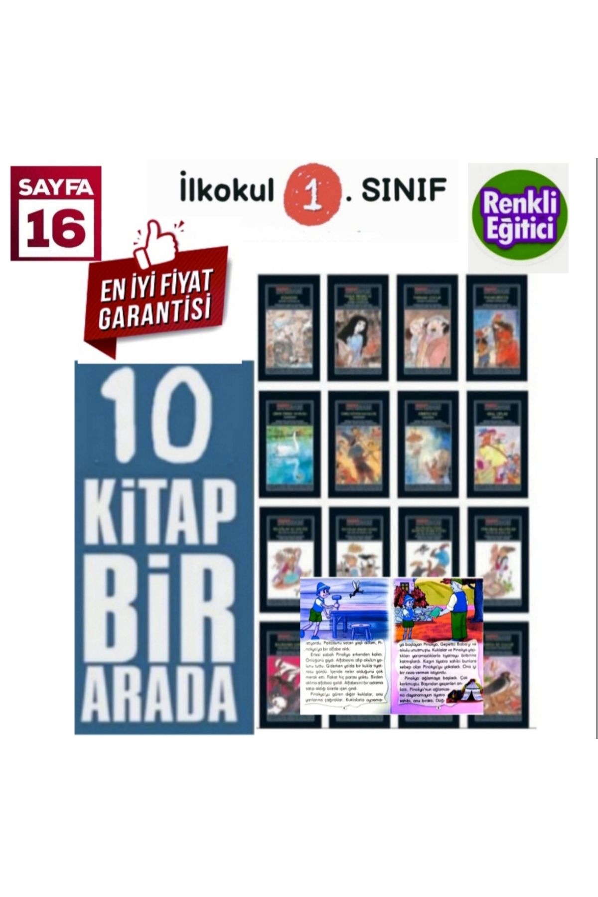 Yuka Kids 1 sınıflar Için Birbirinden Güzel 10'lu Hikaye Kitabı Seti