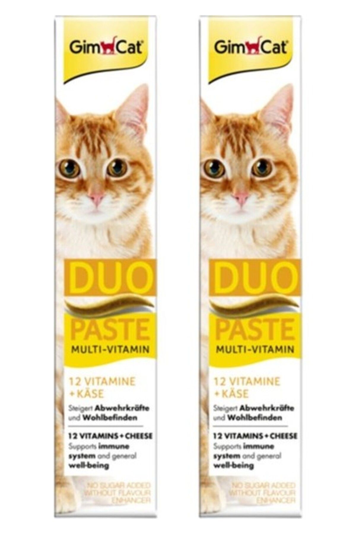 Gimcat Multi-Vitamin Duo Paste Peynirli Kedi Macunu 50 gr x 2 Adet