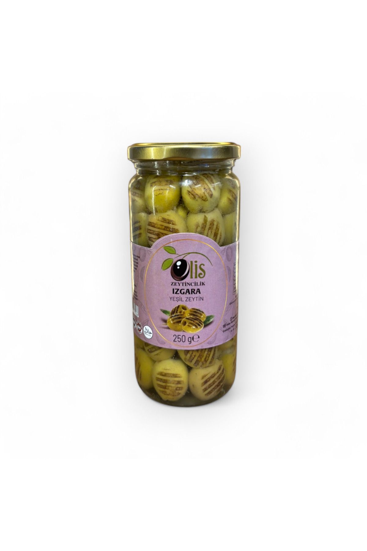 Olis Zeytinleri Izgara Yeşil Zeytin - Süzme Ağırlık 250 Gr. - Cam Kavanoz