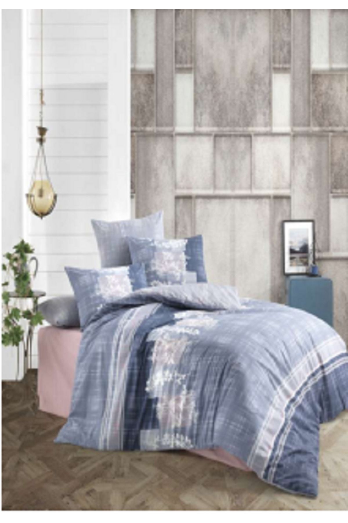 Majoli-Double 100% Cotton Ranforce Quilted Duvet Cover Set - Four Season Set 1